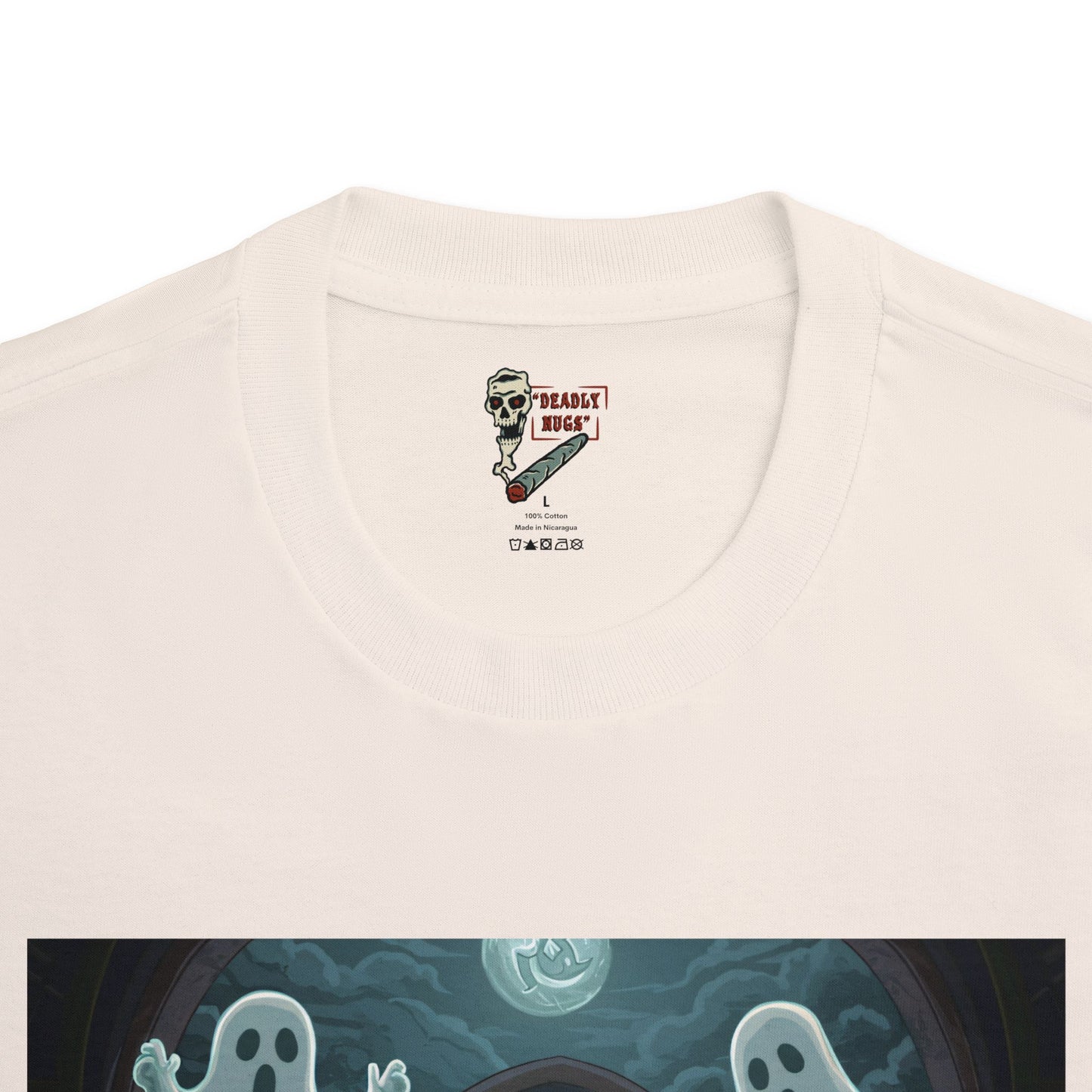 Face Your Fear / Premium Unisex Graphic Tee Aesthetic Print Ghost 420 / DEADLY NUGS