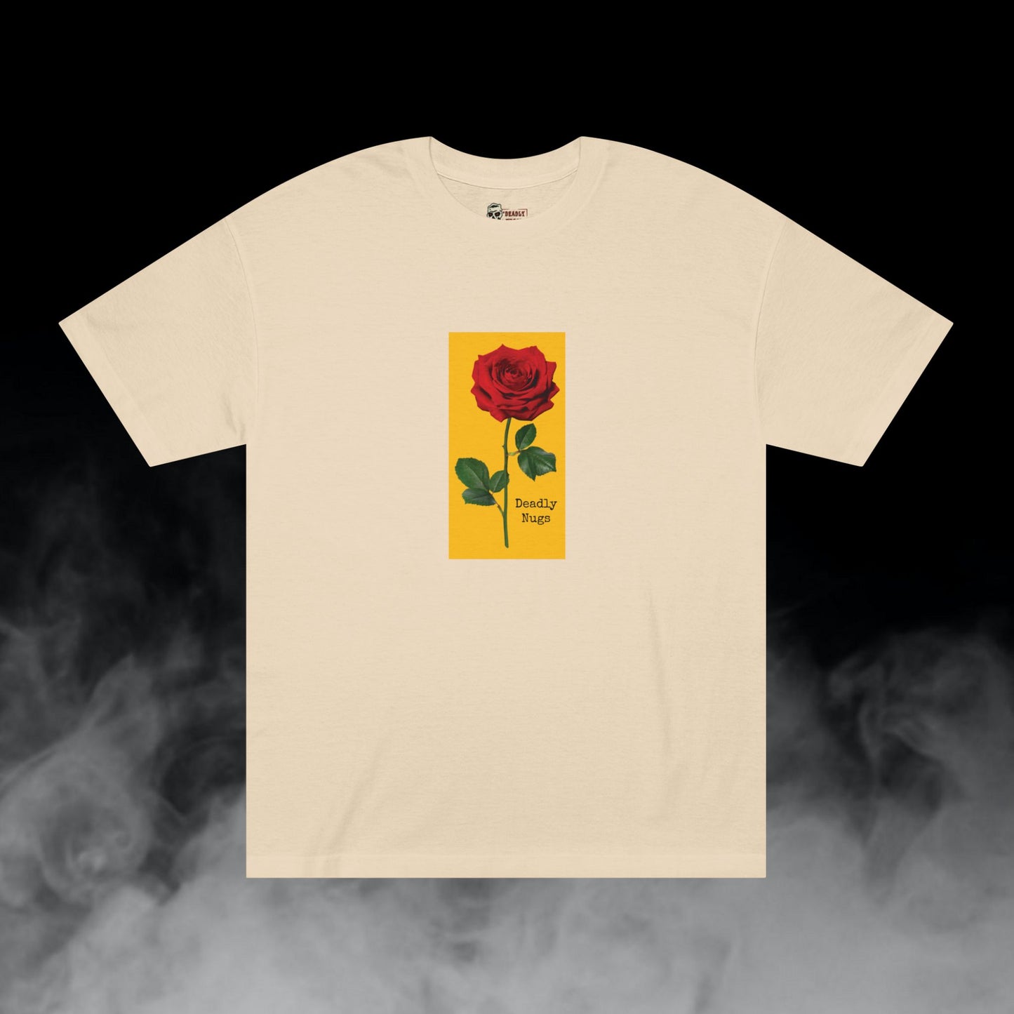 Lone Rose / Rose Bud Magnetic Marigold Graphic Tee / Classic Vintage Style Art / 420 Underground Stoner Streetwear / DEADLY NUGS