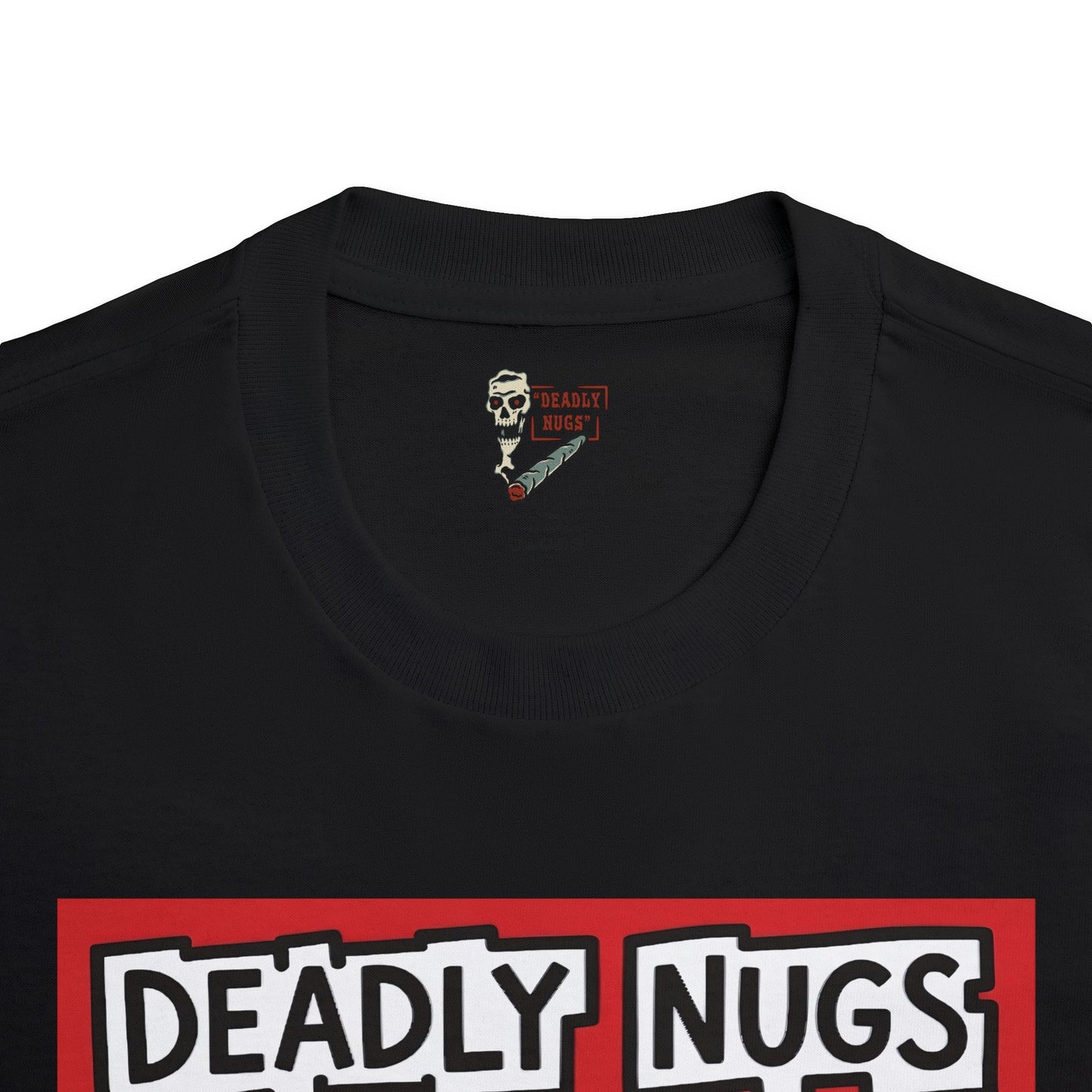 Rigor Mortis / Skeleton Reaches for Radiant, Pulsating Cannabis Bud Graphic Tee / Pop Art Keith Haring Style Street Art / 420 Underground Stoner Culture / DEADLY NUGS