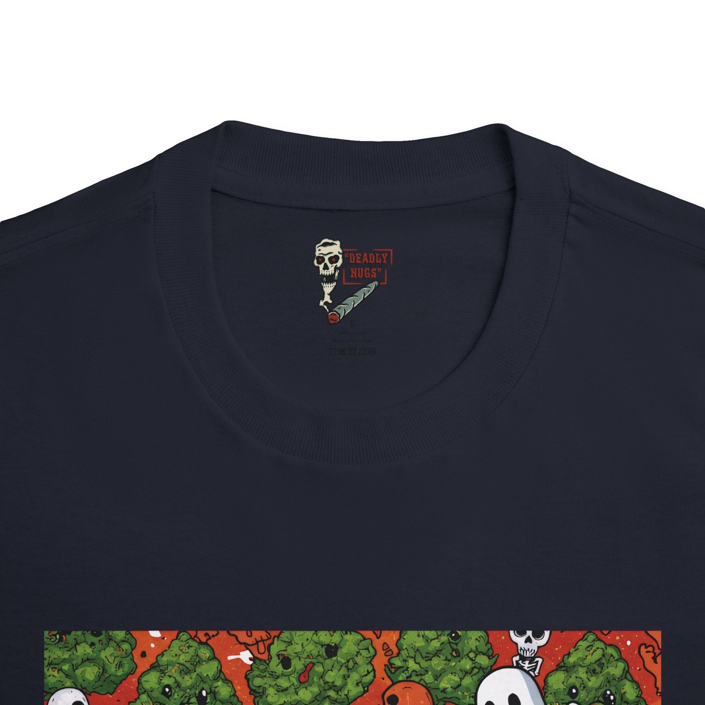 Smoosh / Premium Unisex Graphic Tee Aesthetic Print Ghost Skeleton 420 / DEADLY NUGS