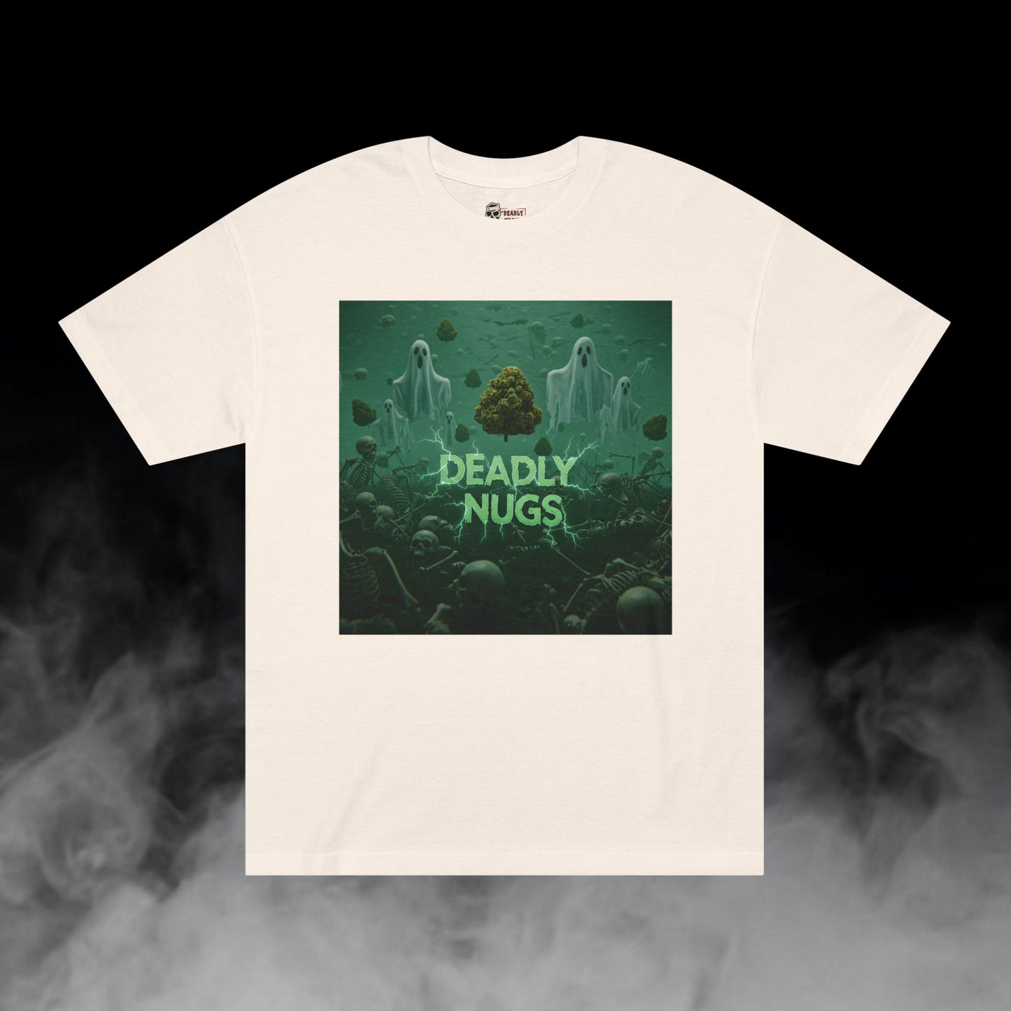 Dimension 420 / Cannabis Buds Ghosts Skulls Graphic Tee / Hyper-Realistic Horror Art Terror Macabre / 420 Underground Stoner Streetwear / DEADLY NUGS