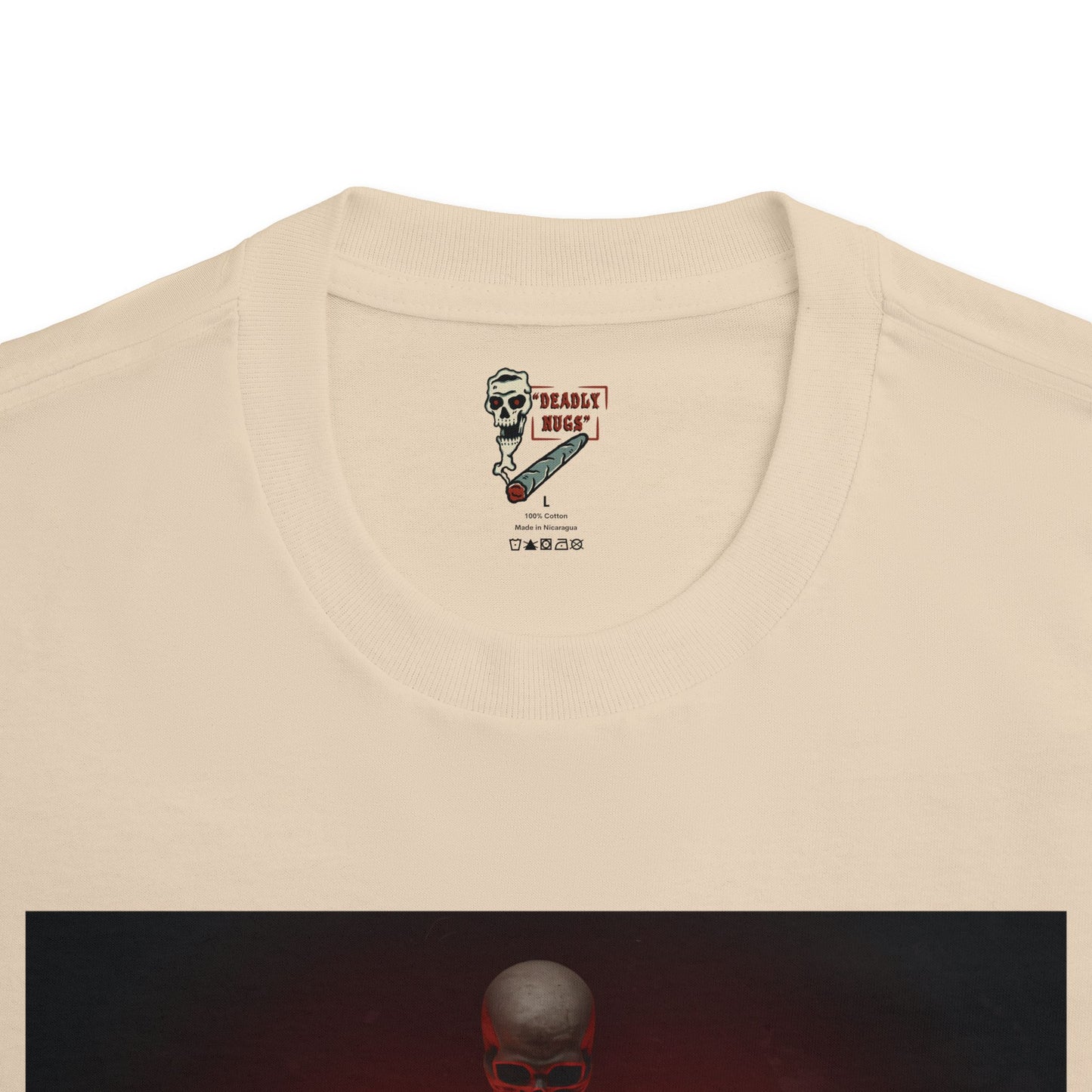 Ritual Flame / Premium Unisex Graphic Tee Aesthetic Print Ghost Skull 420 / DEADLY NUGS