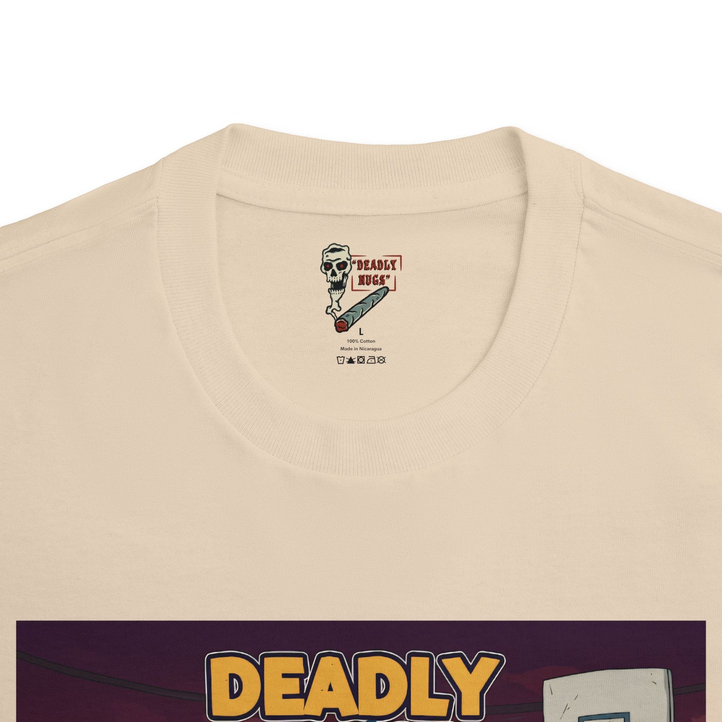 Beatin' Up tha Block T-Shirt DEADLY NUGS Aesthetic Print Unisex Graphic Tee