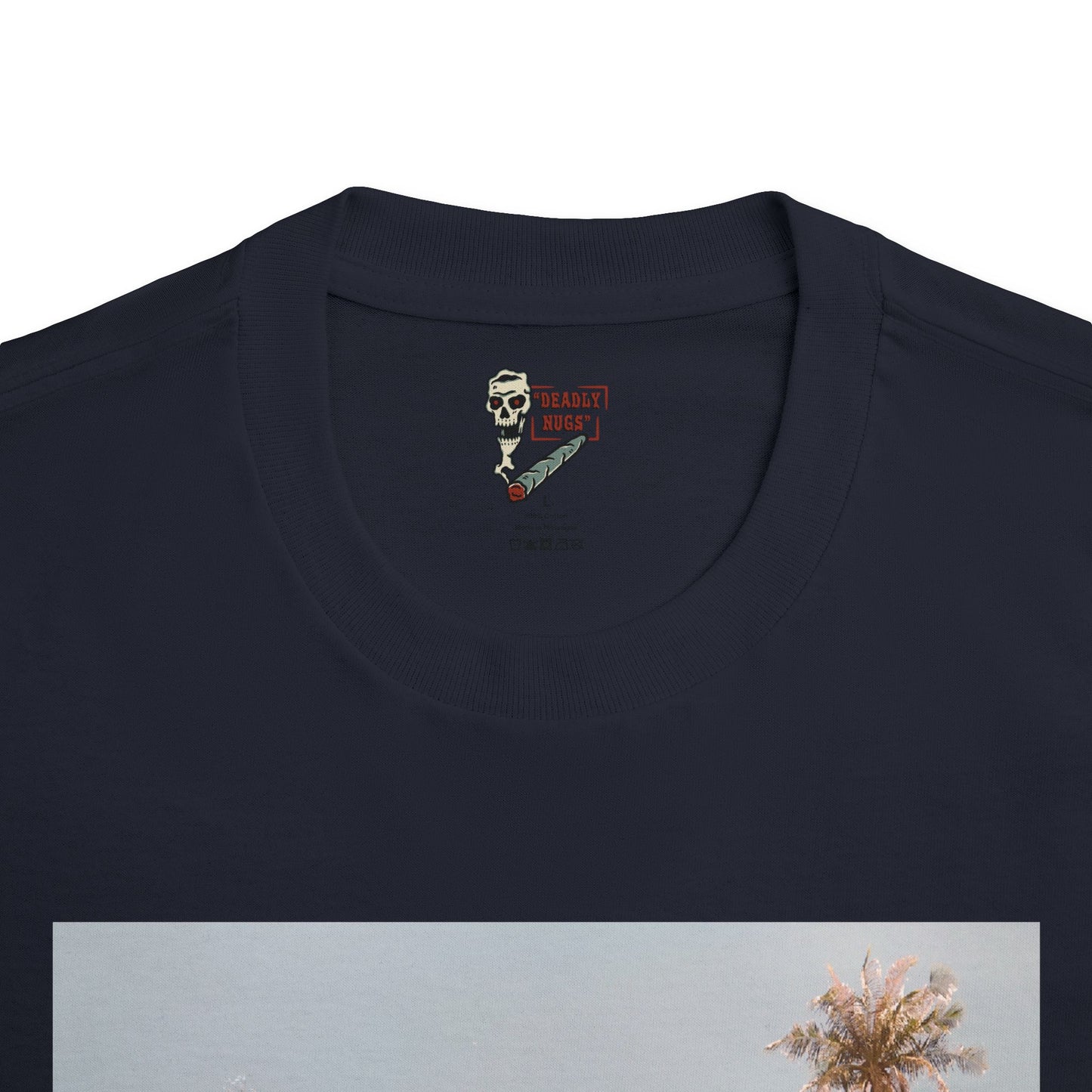 Palm Breeze T-Shirt DEADLY NUGS Aesthetic Print Unisex Graphic Tee