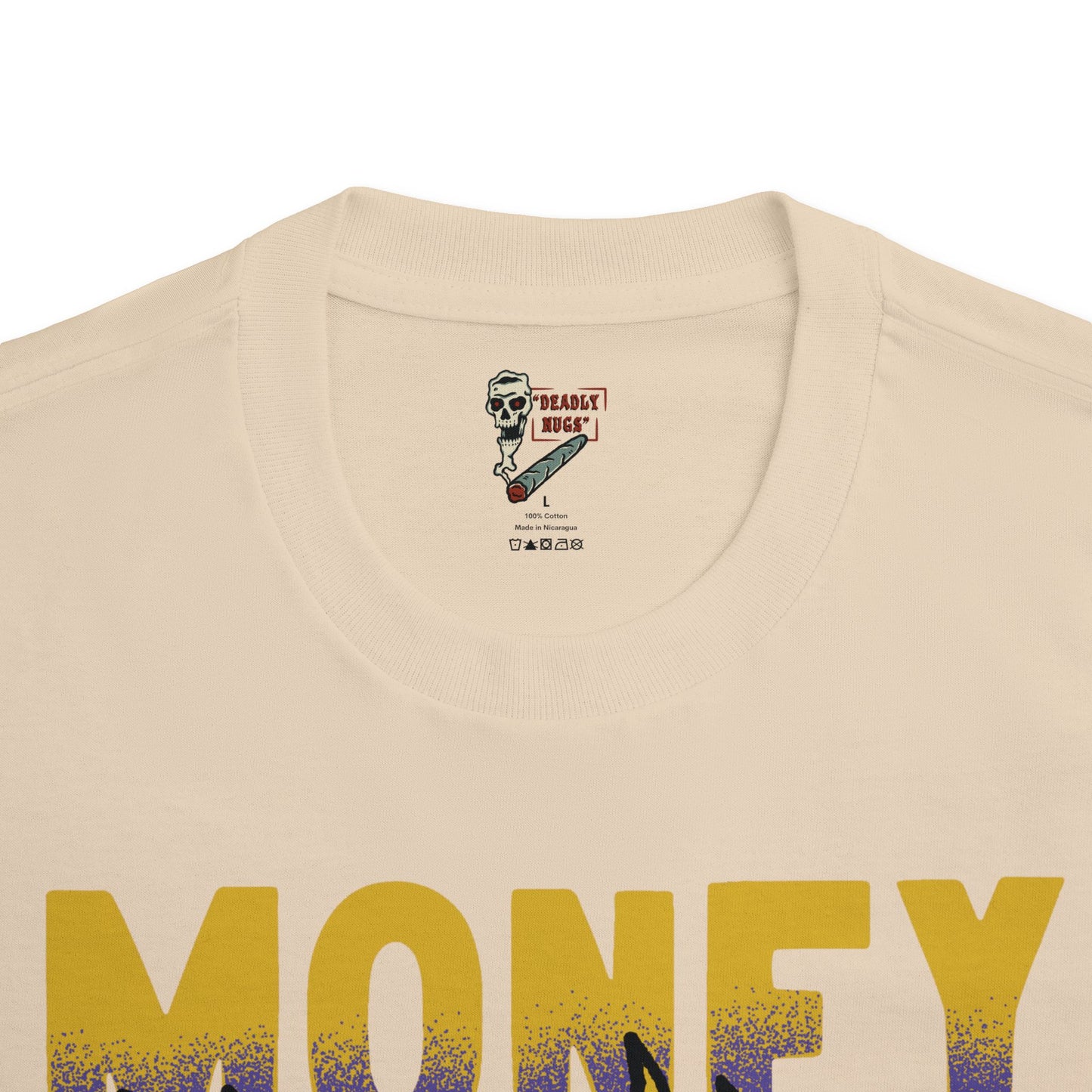 Money / Premium Unisex Graphic Tee Aesthetic Print Skull Hustle Streetwear / DEADLY NUGS