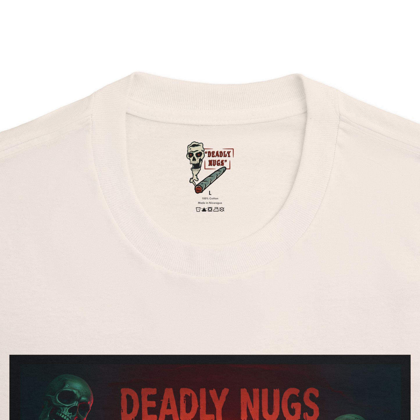 Raisin' Hell / Premium Unisex Graphic Tee Aesthetic Print Ghost Skeleton 420 / DEADLY NUGS