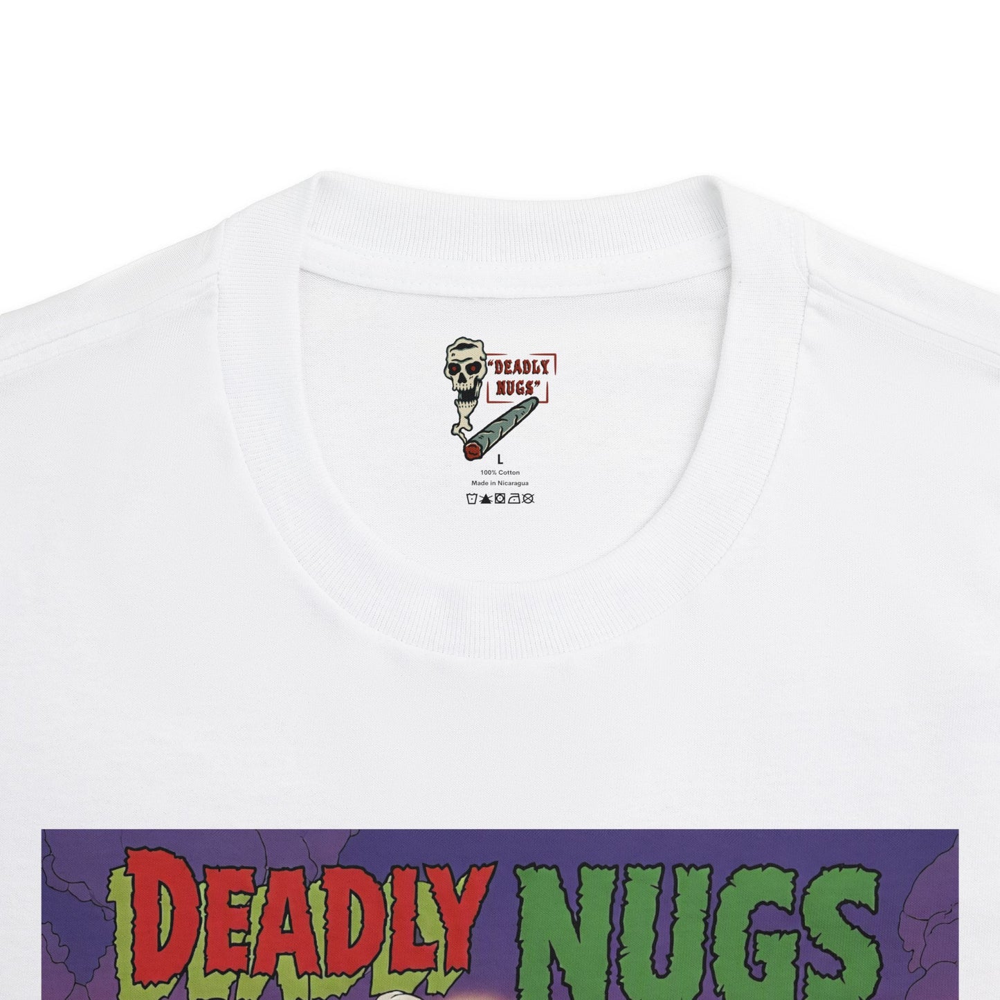 Savage Dankness / Barbarian Facing Off Against Feared Beast Graphic Tee / Vintage Bronze Age Adventure Pulp Comic Art Style / Wearable Art / 420 Underground Stoner Culture / DEADLY NUGS