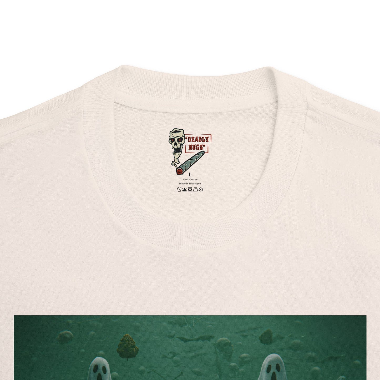 Dimension 420 / Cannabis Buds Ghosts Skulls Graphic Tee / Hyper-Realistic Horror Art Terror Macabre / 420 Underground Stoner Streetwear / DEADLY NUGS