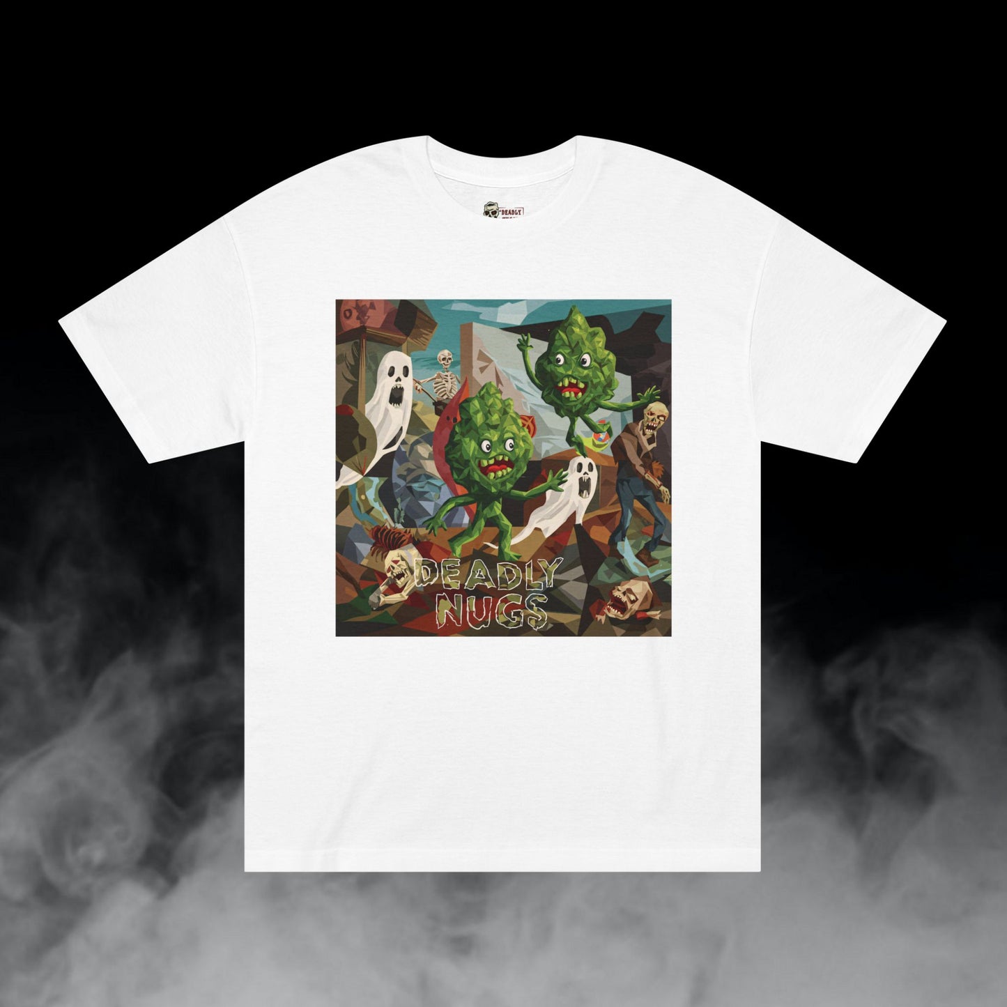 Havoc Strain / Bud Characters Ghosts Zombies Graphic Tee / Surreal Abstract Expressionist Macabre Art / 420 Underground Stoner Streetwear / DEADLY NUGS
