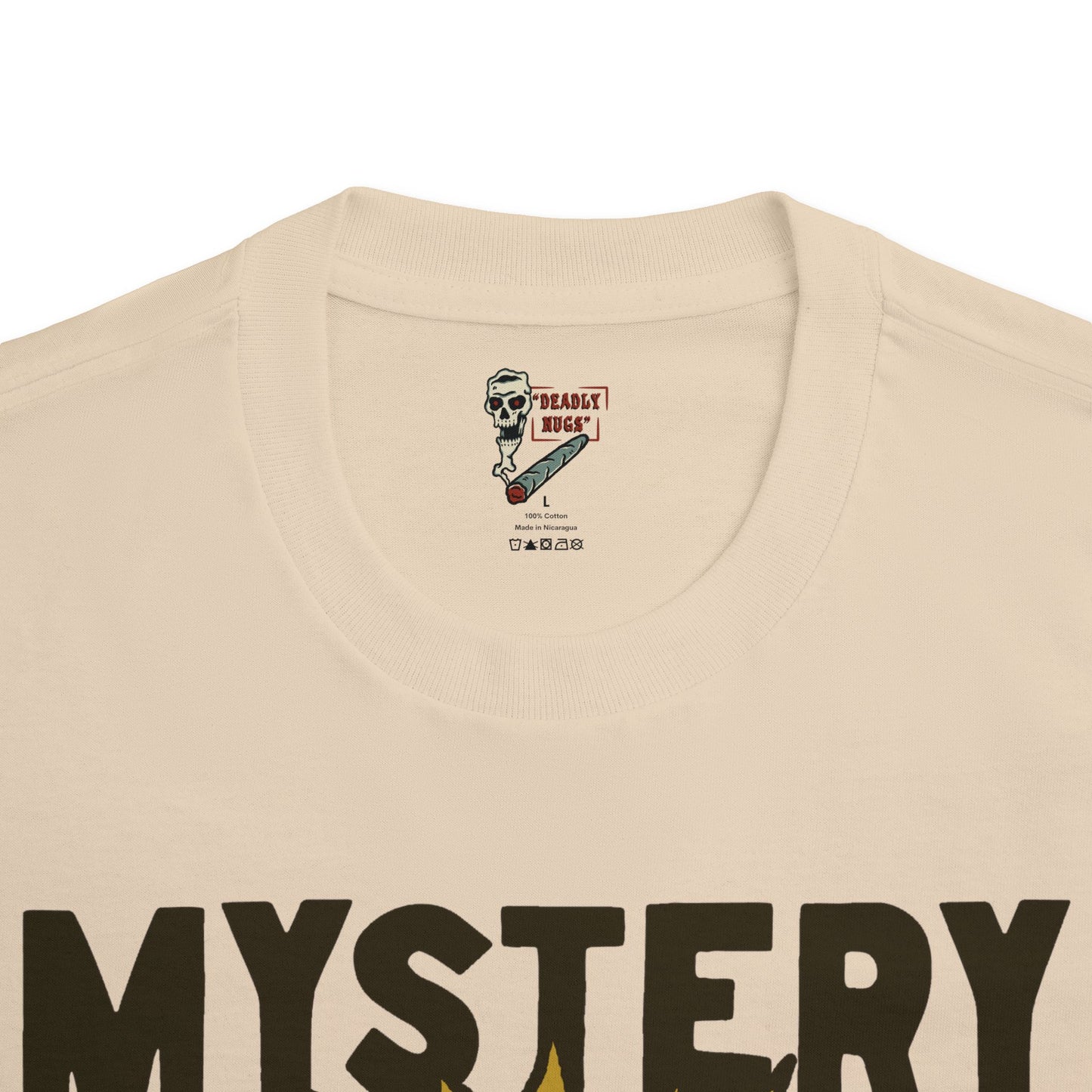 Mystery / Premium Unisex Graphic Tee Aesthetic Print Skull 420 Streetwear / DEADLY NUGS