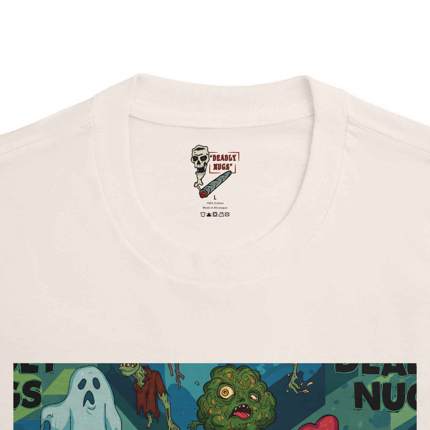 Four20 Resurrection / Bud Characters Ghosts Zombies Graphic Tee / Gritty Obscure Horror Cartoon Pop Art / 420 Underground Stoner Streetwear / DEADLY NUGS