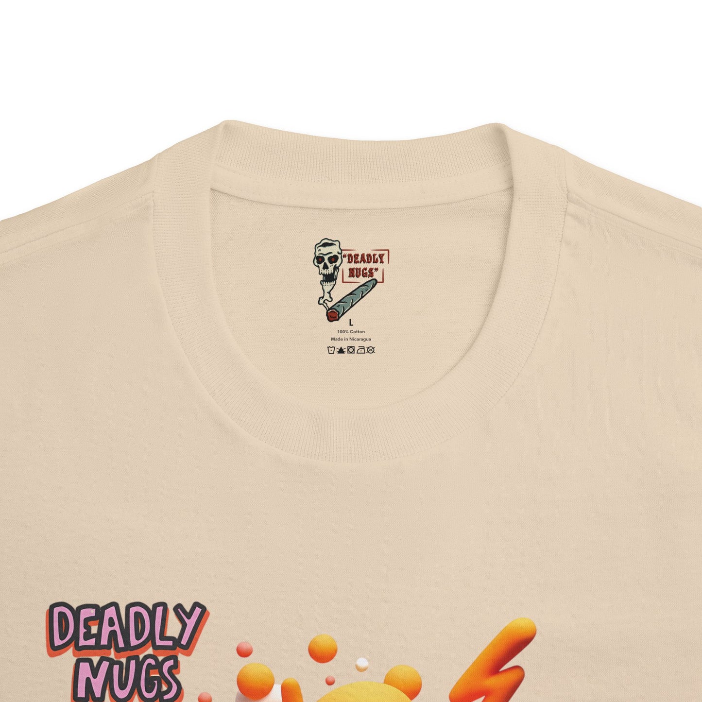 Orange Pop / Premium Unisex Graphic Tee Aesthetic Print Skull Art Streetwear / DEADLY NUGS