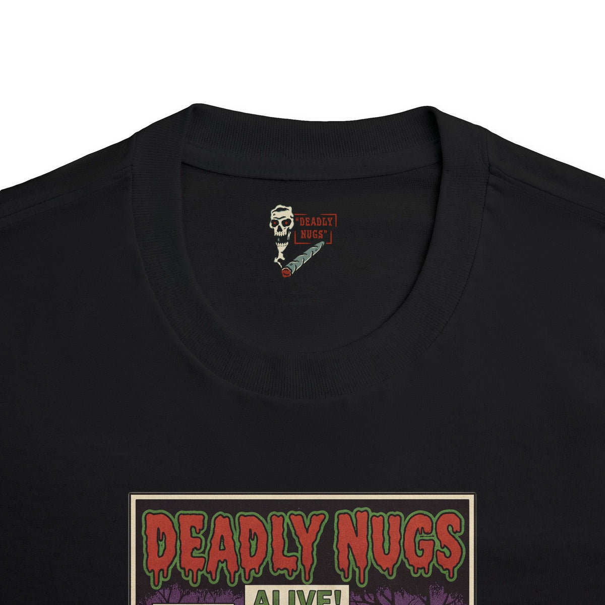 Zombie Sesh / Vintage Pulp Horror Comic Art Tee / 420 Underground Stoner Culture / DEADLY NUGS