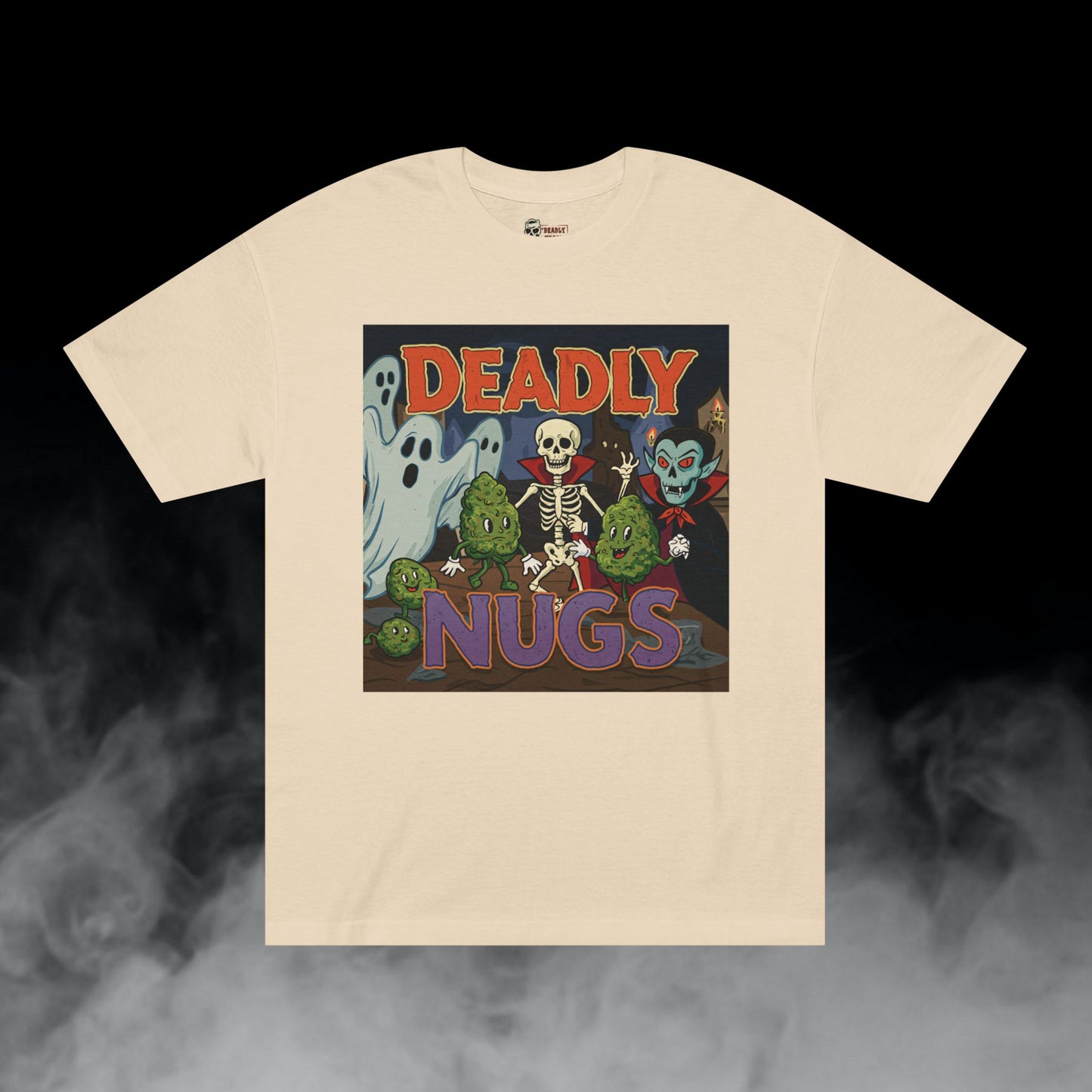 Blazed Covenant / Bud Characters Ghosts Skeleton Vampire Graphic Tee / Vintage Horror Pop Art / 420 Underground Stoner Streetwear / DEADLY NUGS