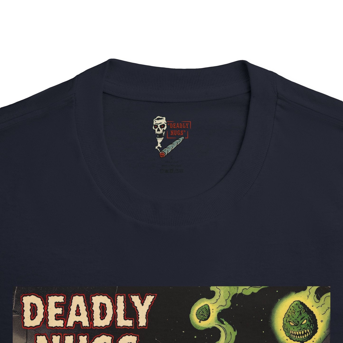 Tomb of the Killer Nugs / Mummy Cannabis Buds Graphic Tee / Vintage Pulp Horror Comic Style / 420 Underground Stoner Streetwear / DEADLY NUGS