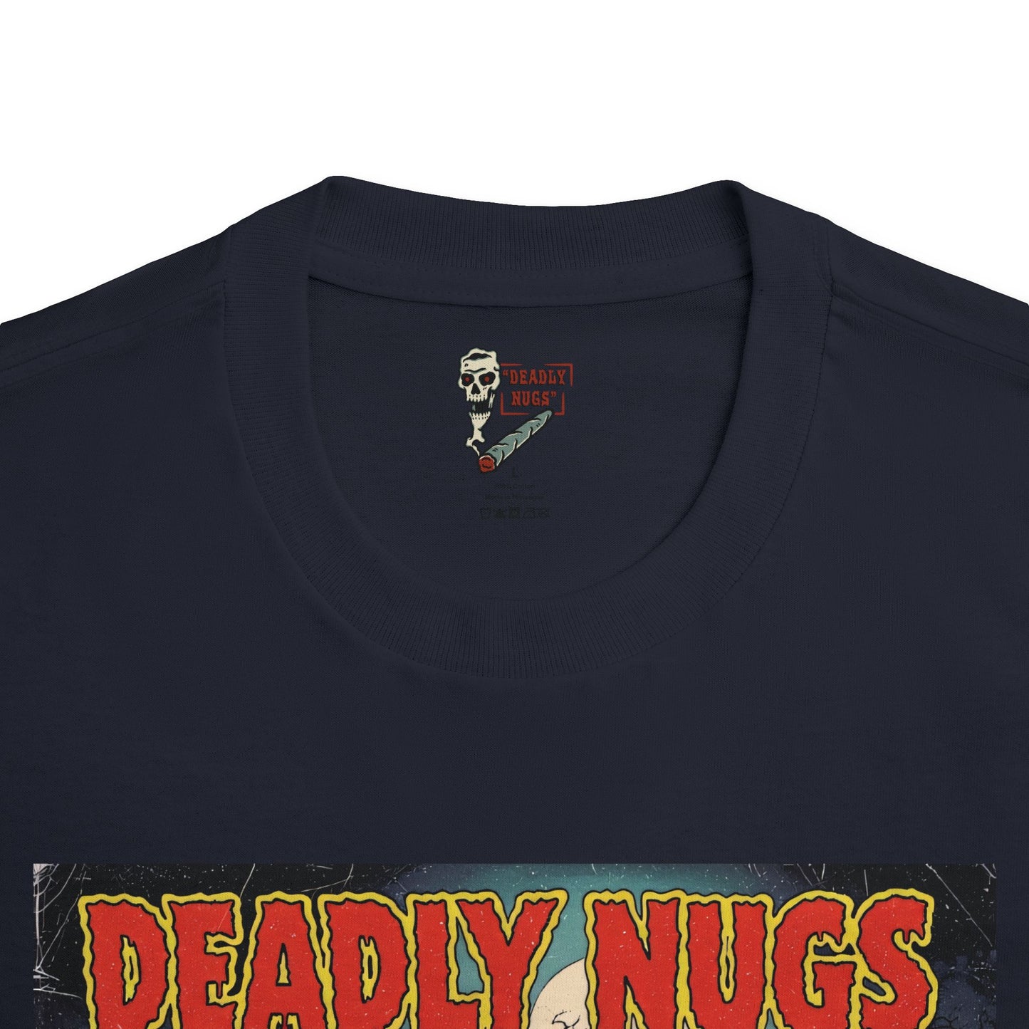 Zombie Kush / Zombie Graveyard Cannabis Bud Graphic Tee / Vintage Pulp Horror Comic Style / 420 Underground Stoner Streetwear / DEADLY NUGS