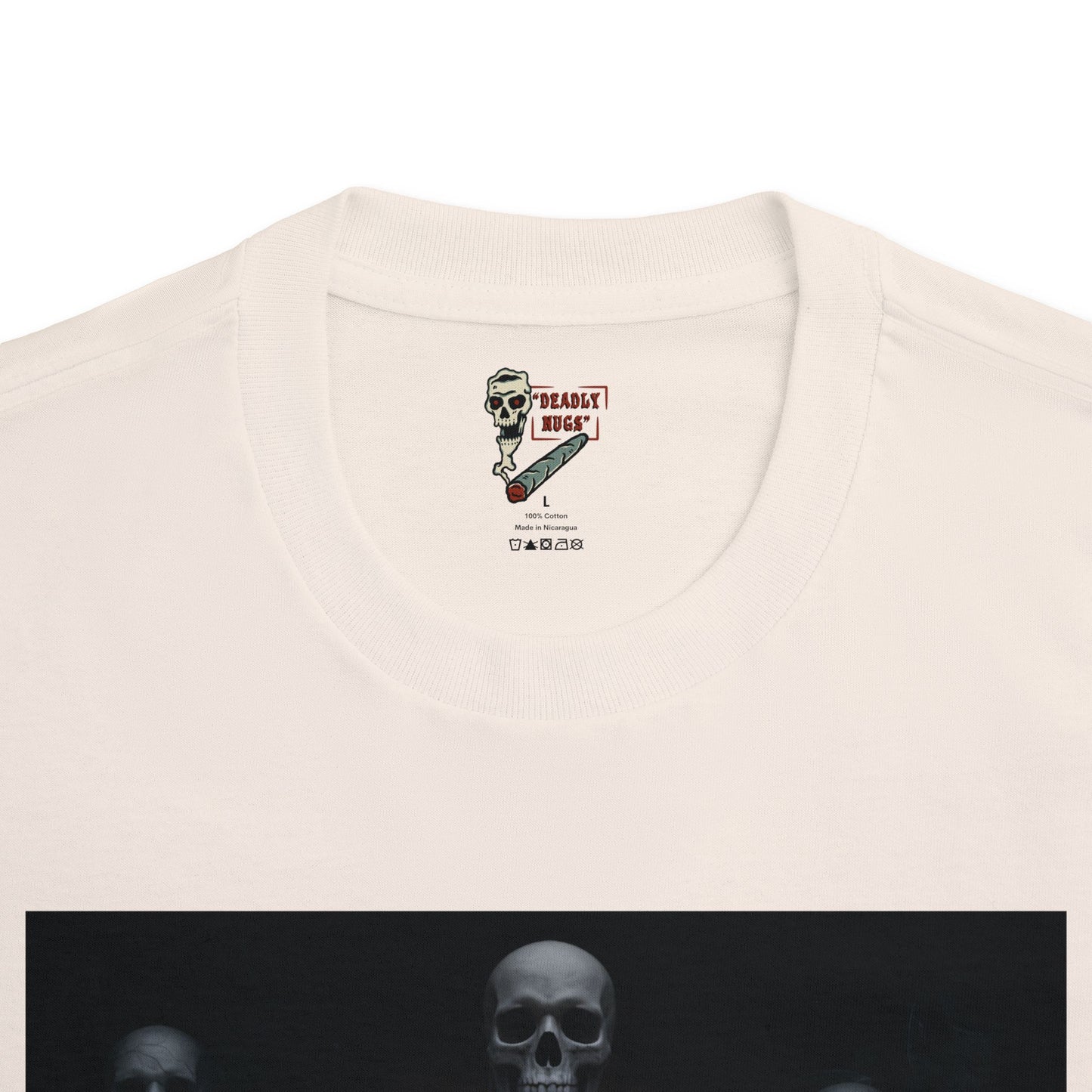 Phantom Kush / Premium Unisex Graphic Tee Aesthetic Print Skull 420 / DEADLY NUGS