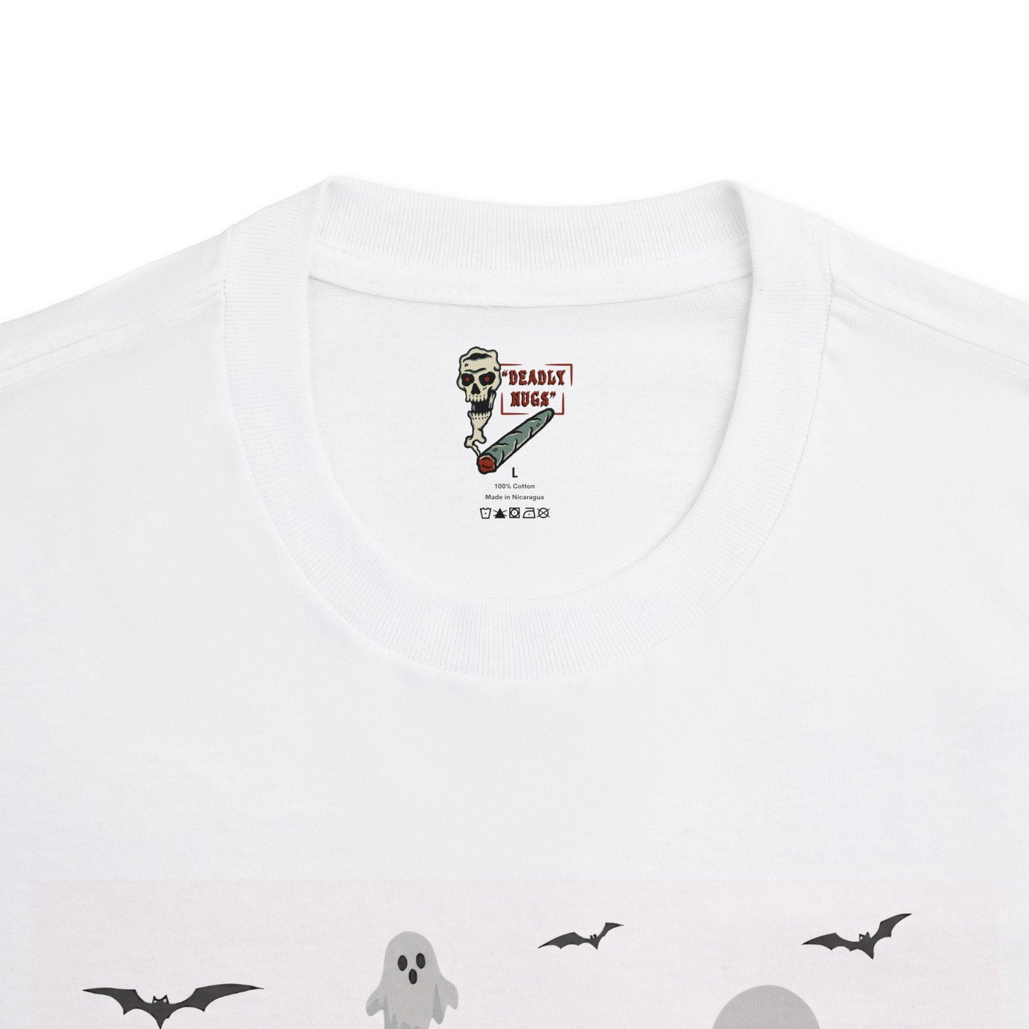 Ground-dead / Premium Unisex Graphic Tee Aesthetic Print Ghost Skeleton 420 / DEADLY NUGS