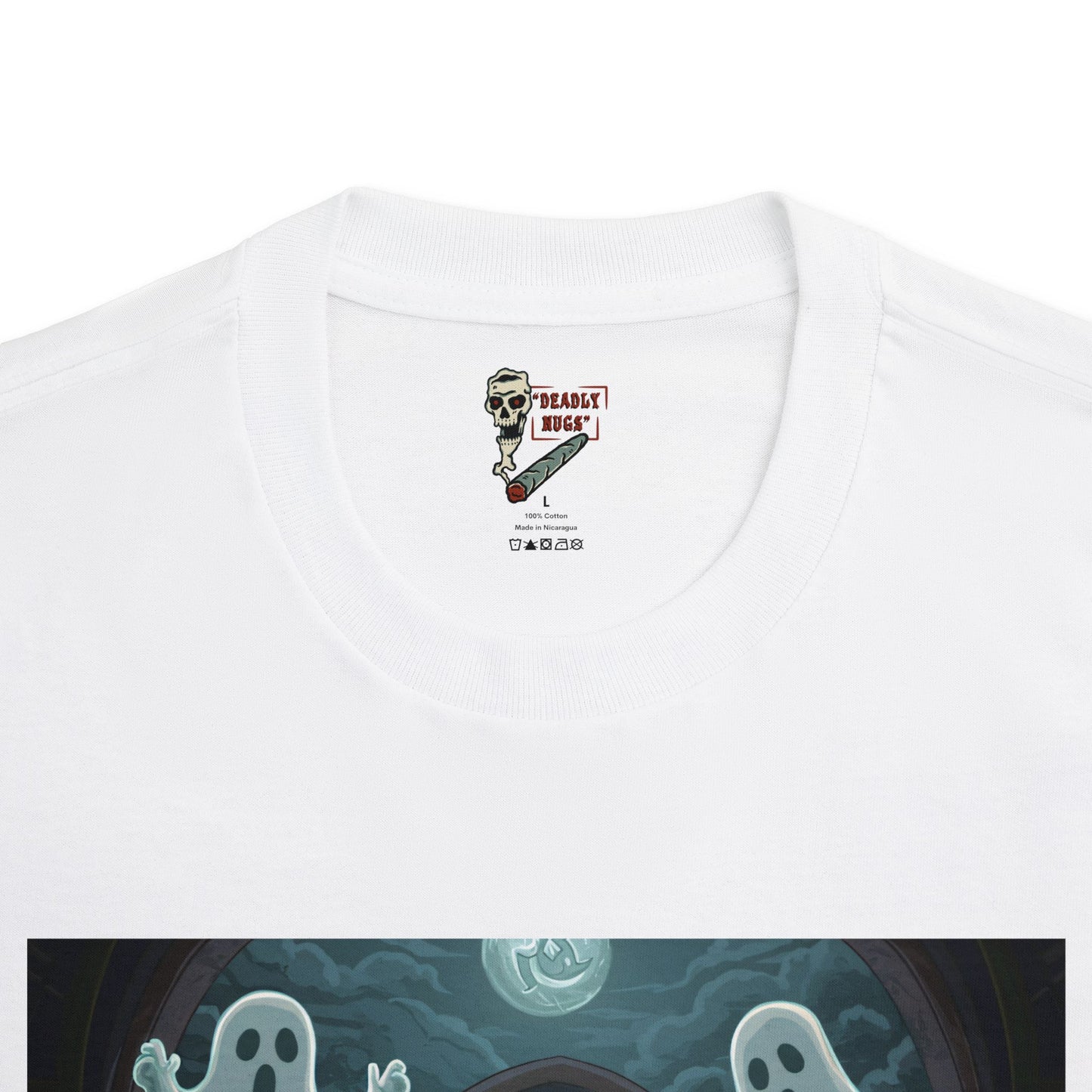 Face Your Fear / Premium Unisex Graphic Tee Aesthetic Print Ghost 420 / DEADLY NUGS