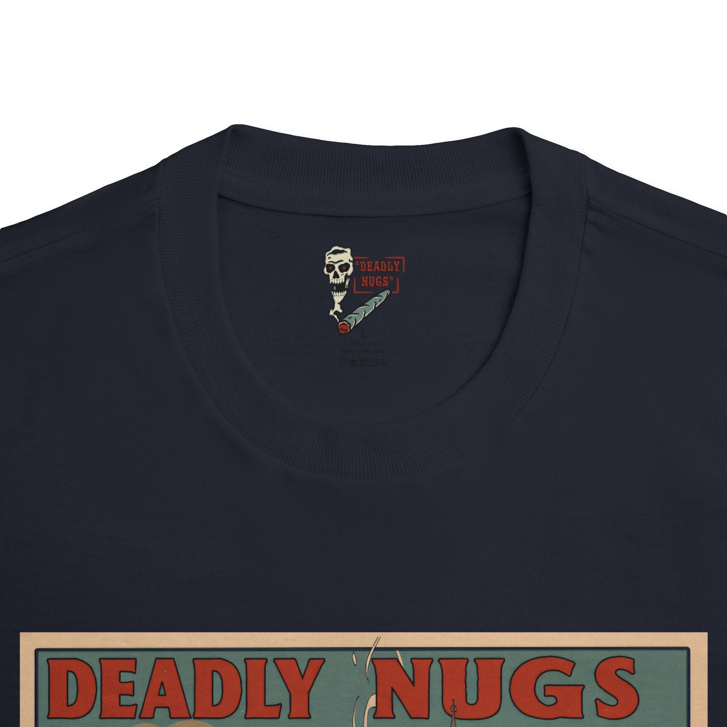 London Punk / Premium Unisex Graphic Tee Aesthetic Print Skeleton 420 / DEADLY NUGS