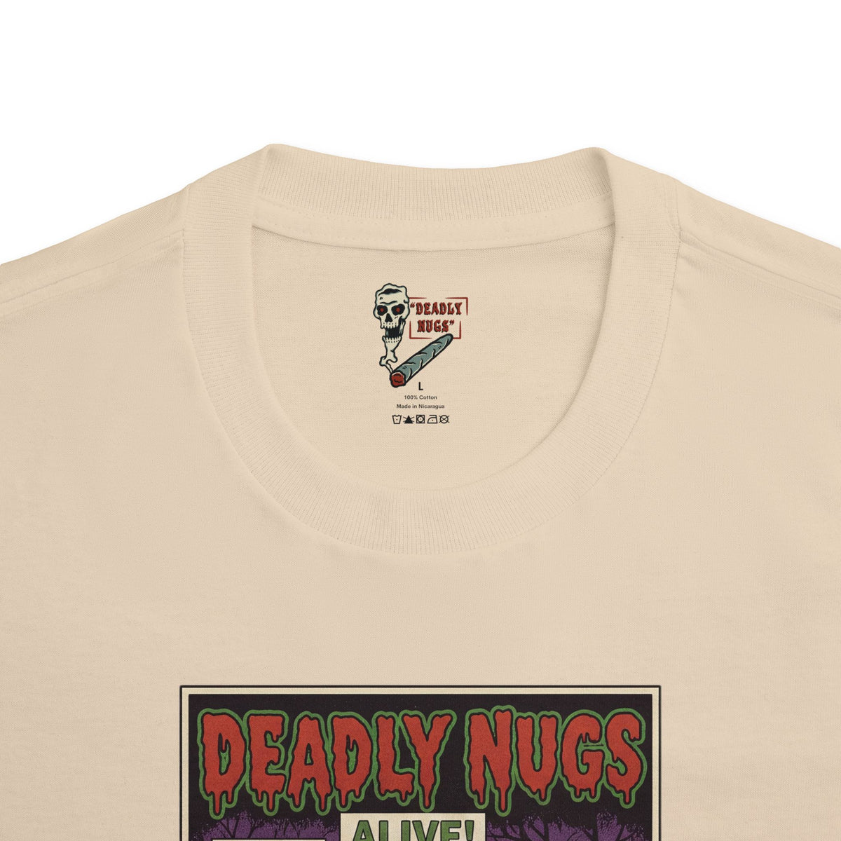 Zombie Sesh / Vintage Pulp Horror Comic Art Tee / 420 Underground Stoner Culture / DEADLY NUGS