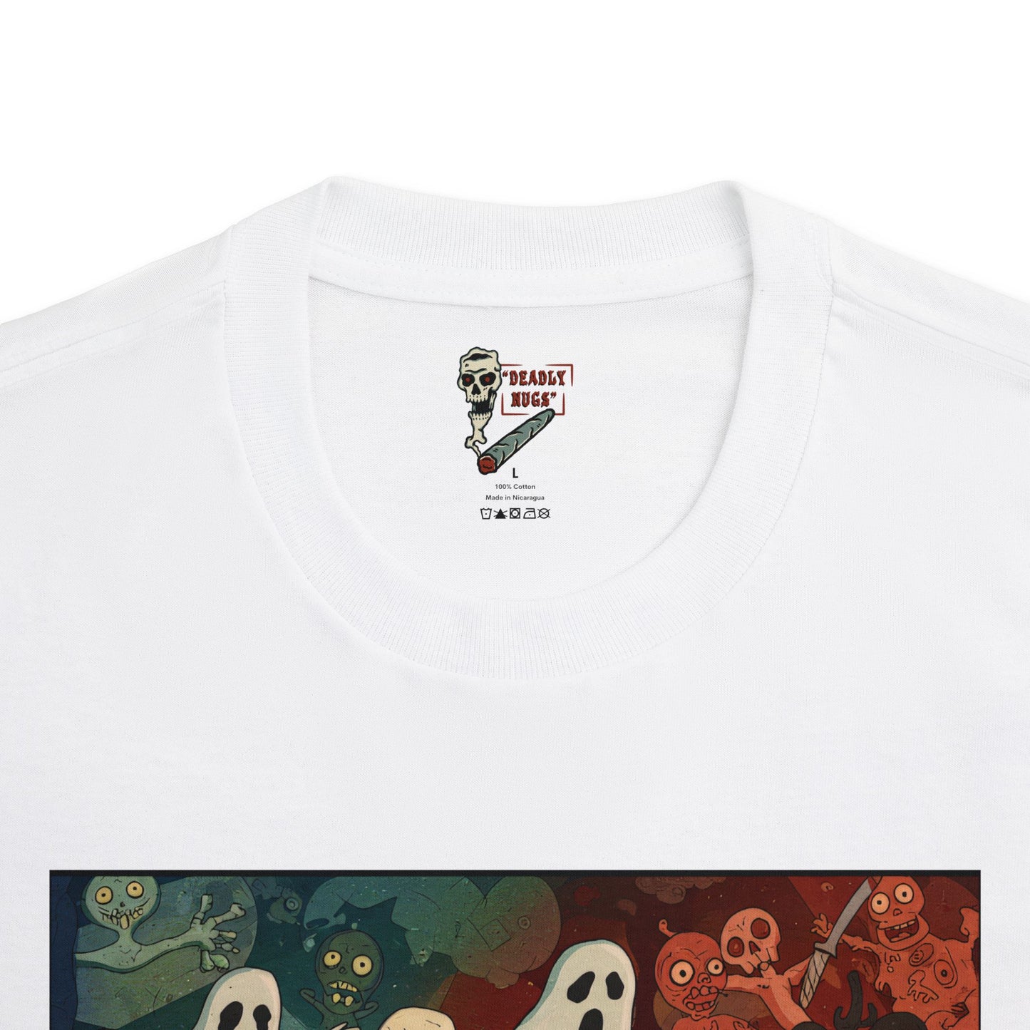 The Madness Strain / Bud Characters Ghosts Skeletons Monsters Graphic Tee / Ominous Macabre Aesthetic Horror Cartoon Art / 420 Underground Stoner Streetwear / DEADLY NUGS