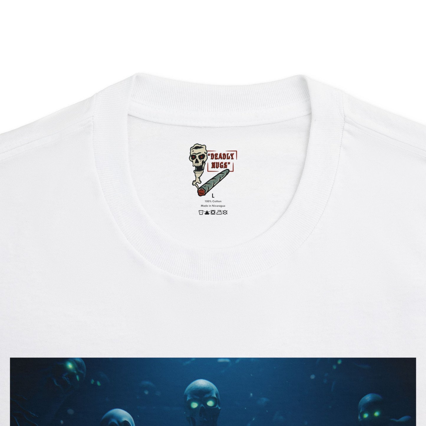 Attraction / Premium Unisex Graphic Tee Aesthetic Print Skull Ghost 420 / DEADLY NUGS