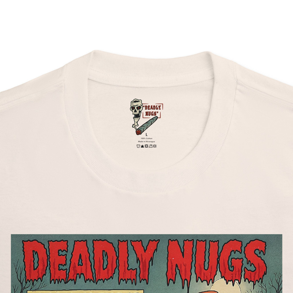 Baggie to the Grave! / Vintage Pulp Horror Comic Art Tee / 420 Underground Stoner Culture / DEADLY NUGS