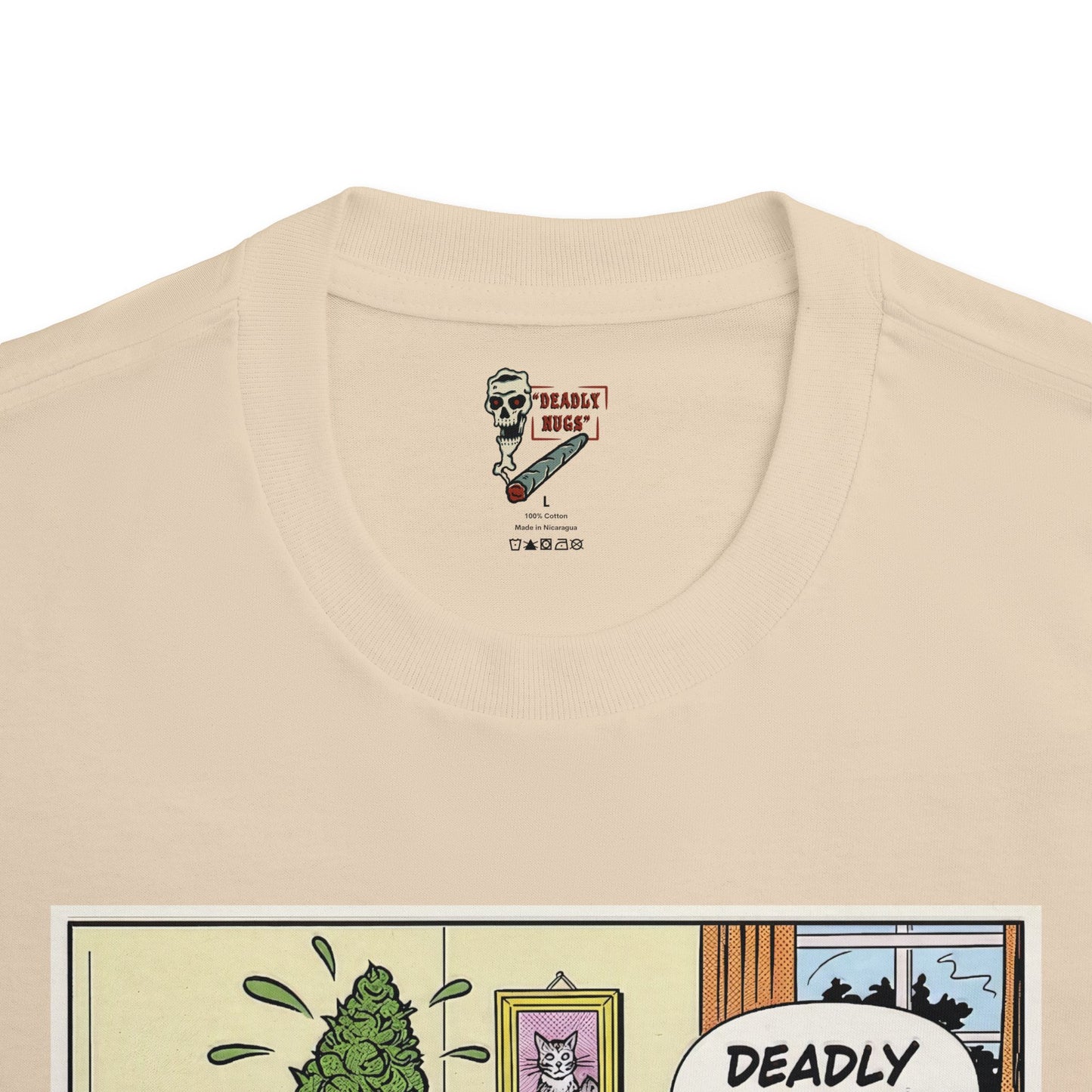 The Living Room Legend / Vintage Humor Pulp Comic Art Tee / 420 Underground Stoner Culture / DEADLY NUGS