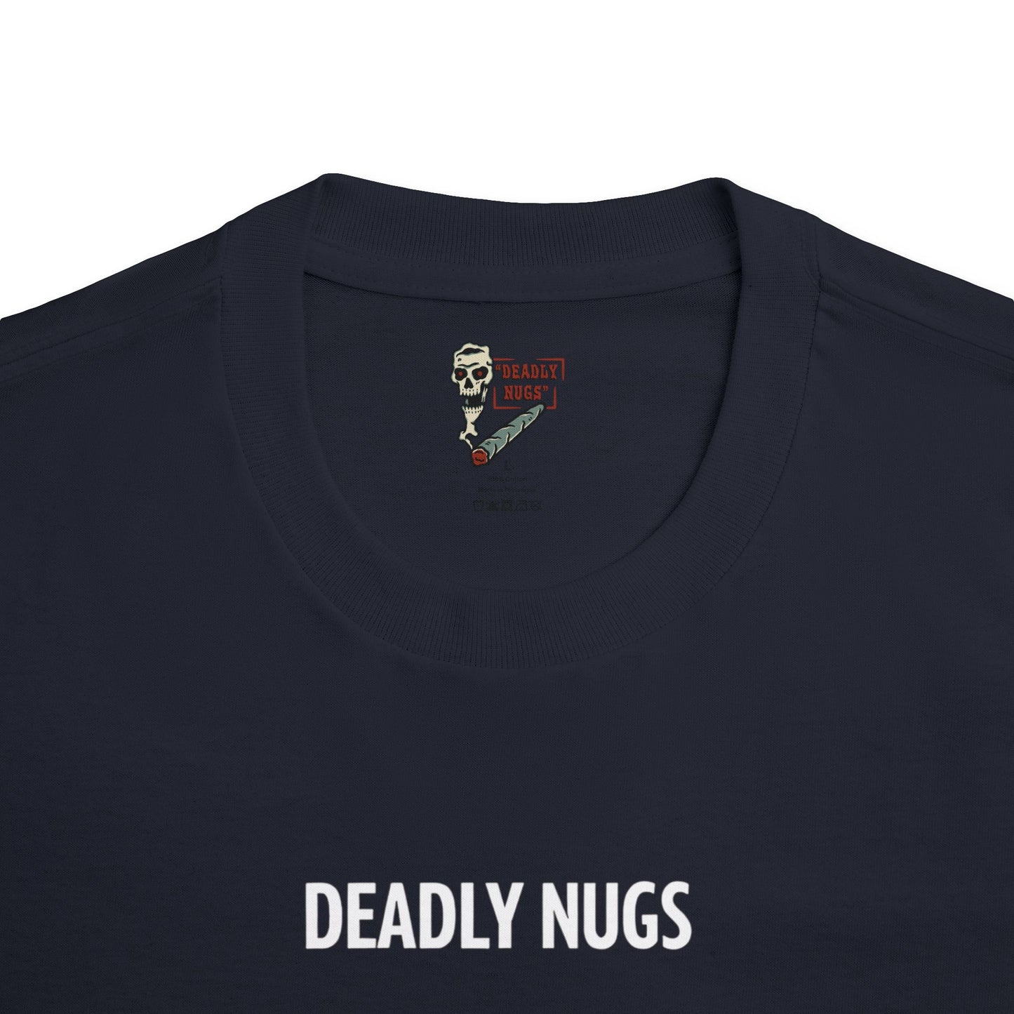 With the Homies / Premium Unisex Graphic Tee Aesthetic Print Ghost Skeleton 420 / DEADLY NUGS