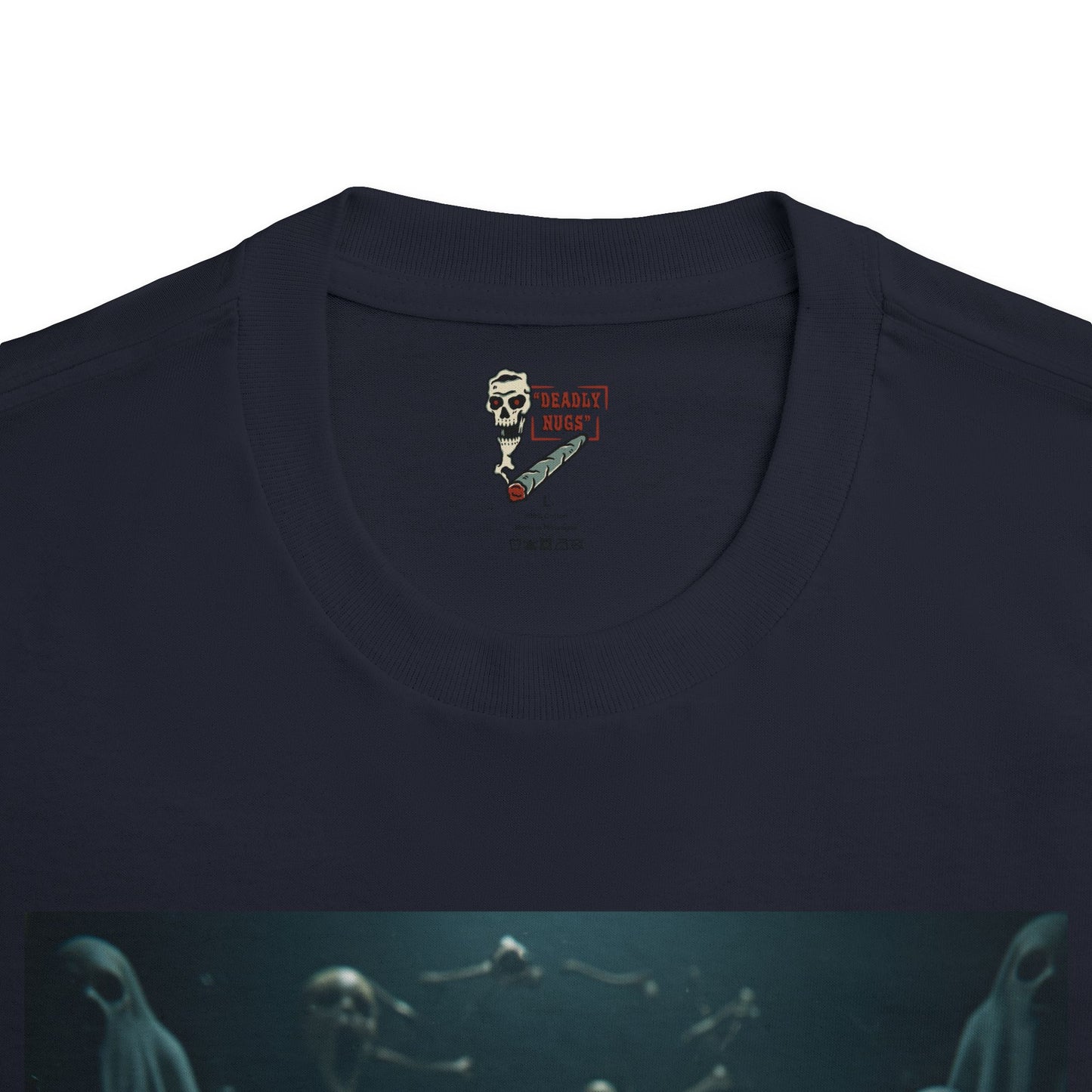 Coals of Chronic / Premium Unisex Graphic Tee Aesthetic Print Ghost Skull 420 / DEADLY NUGS