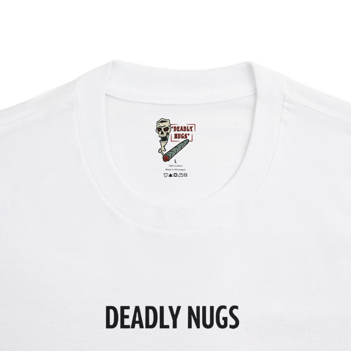 With the Homies / Premium Unisex Graphic Tee Aesthetic Print Ghost Skeleton 420 / DEADLY NUGS