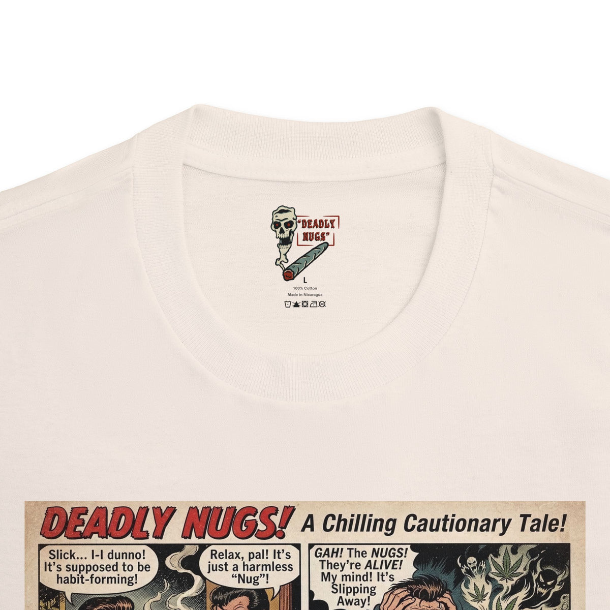 The Dreaded Grip / Vintage Pulp Horror Comic Panel Art Propaganda Tee / 420 Underground Stoner Culture / DEADLY NUGS