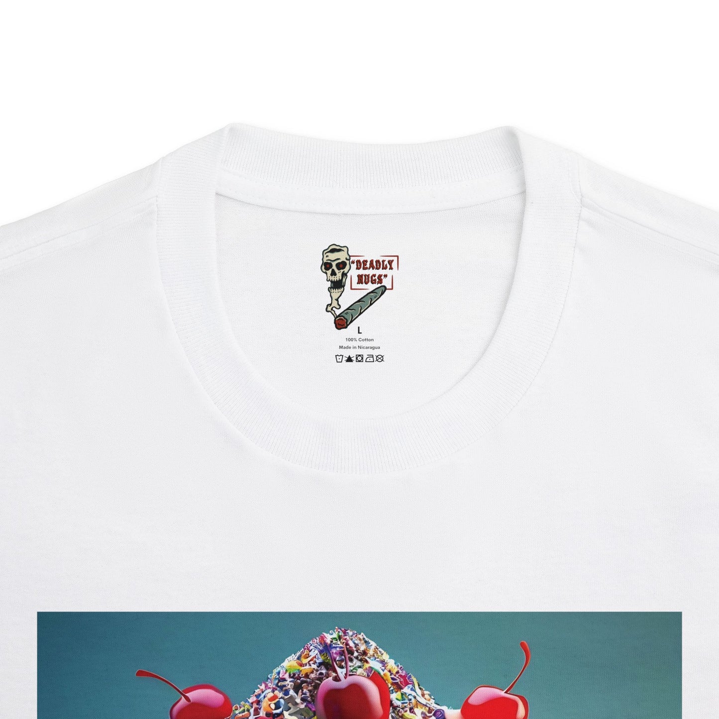 Ice Cream / Premium Unisex Graphic Tee Aesthetic Print Skull Art Streetwear / DEADLY NUGS
