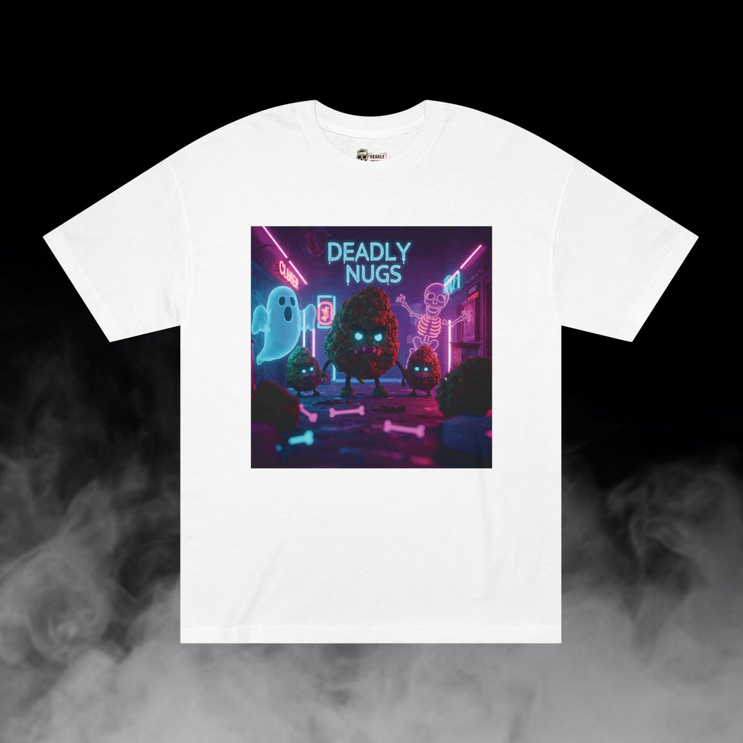 Night Rave T-Shirt DEADLY NUGS Aesthetic Print Unisex Graphic Tee