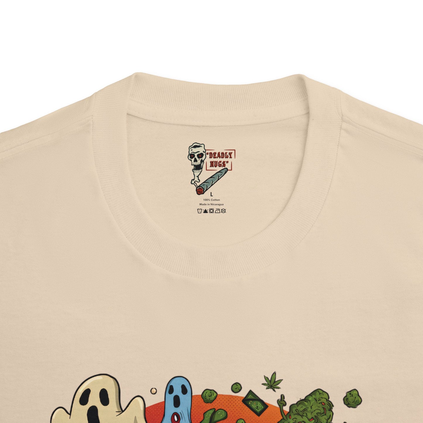 Gas Boss / Premium Unisex Graphic Tee Aesthetic Print Ghost Skeleton 420 / DEADLY NUGS