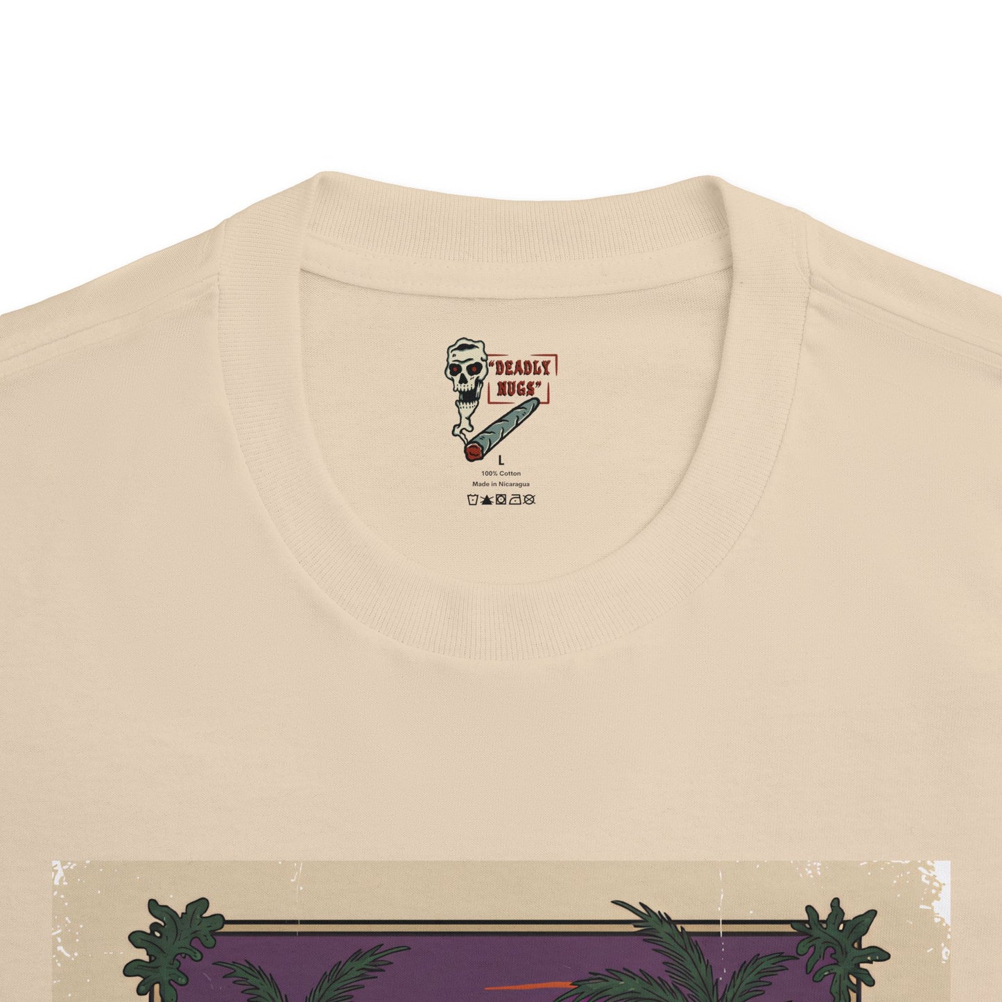 Jungle Sunset / Premium Unisex Graphic Tee Aesthetic Print Skeleton 420 Streetwear / DEADLY NUGS