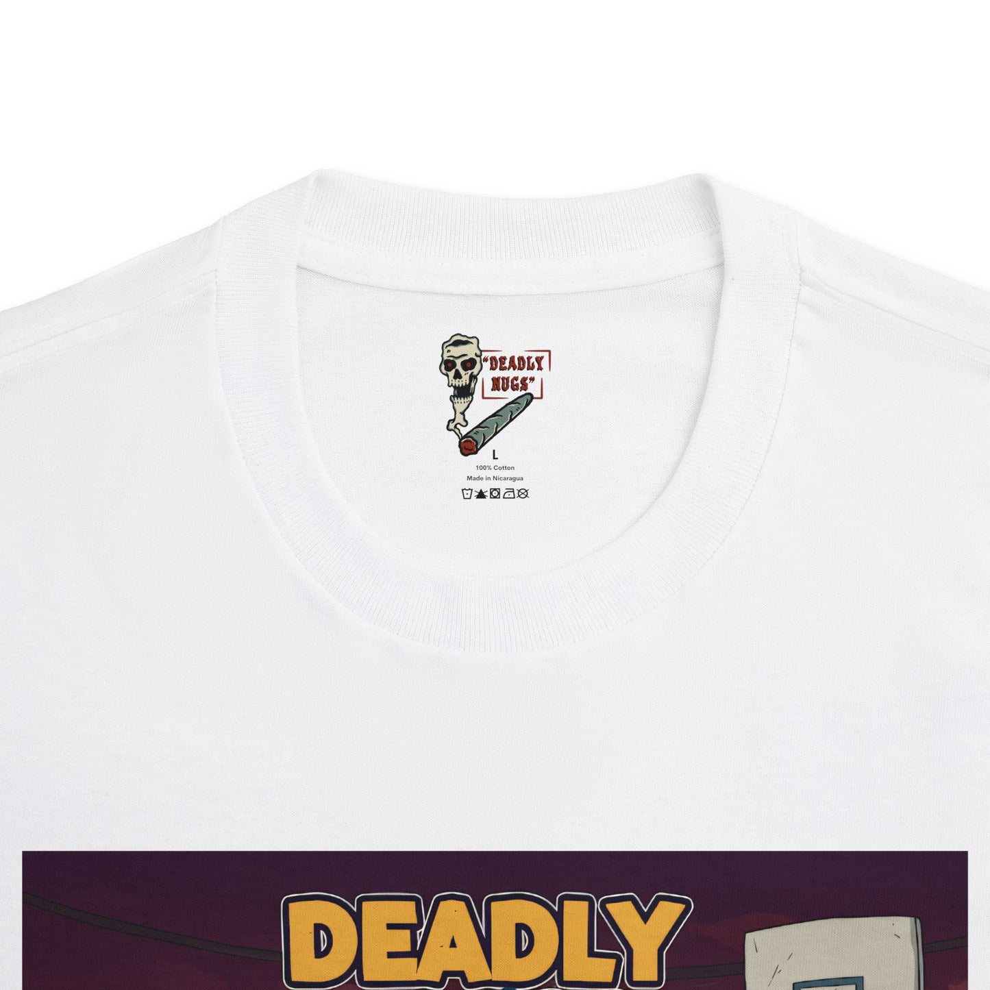 Beatin' Up tha Block T-Shirt DEADLY NUGS Aesthetic Print Unisex Graphic Tee