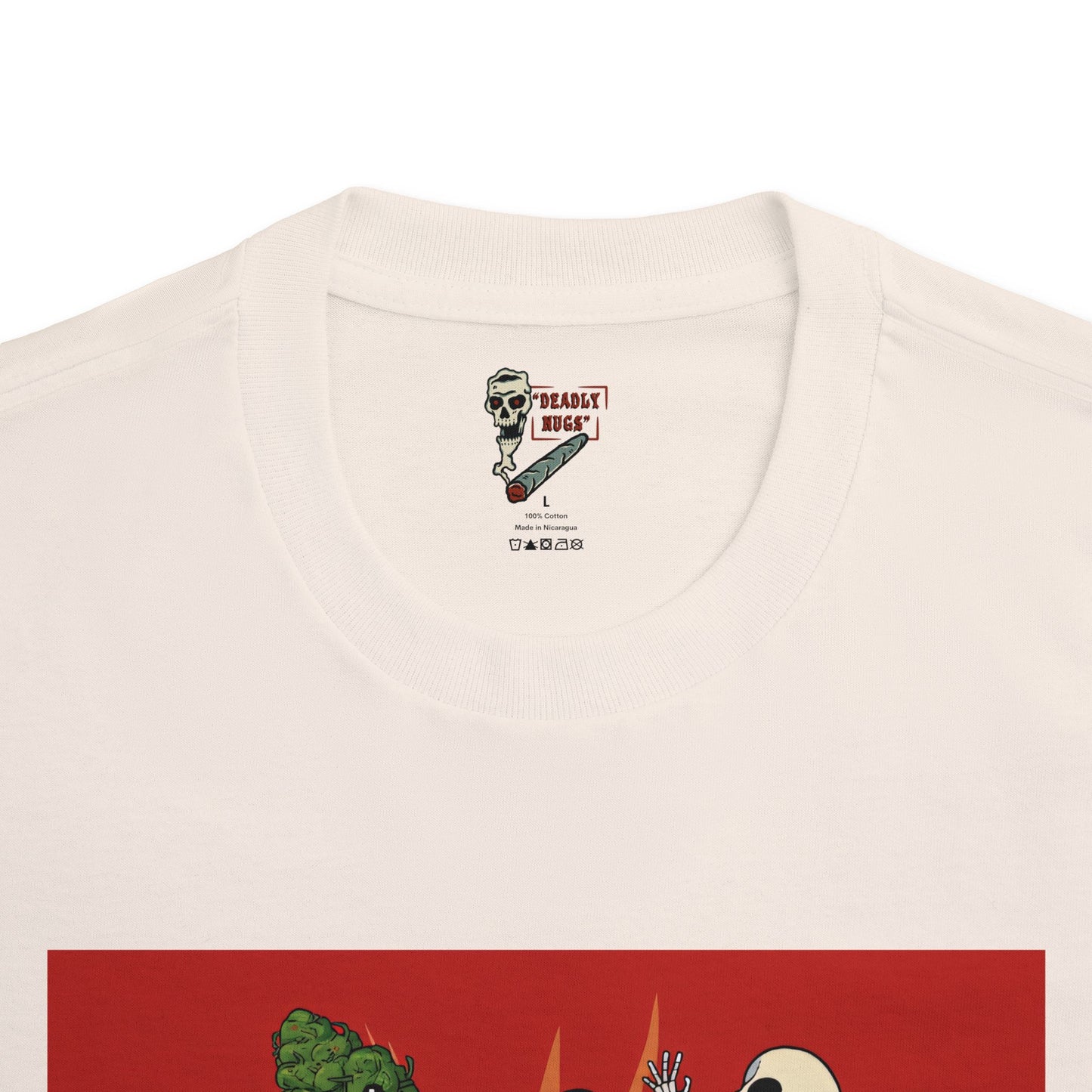 Mean Mug / Premium Unisex Graphic Tee Aesthetic Print Ghost Skeleton 420 / DEADLY NUGS