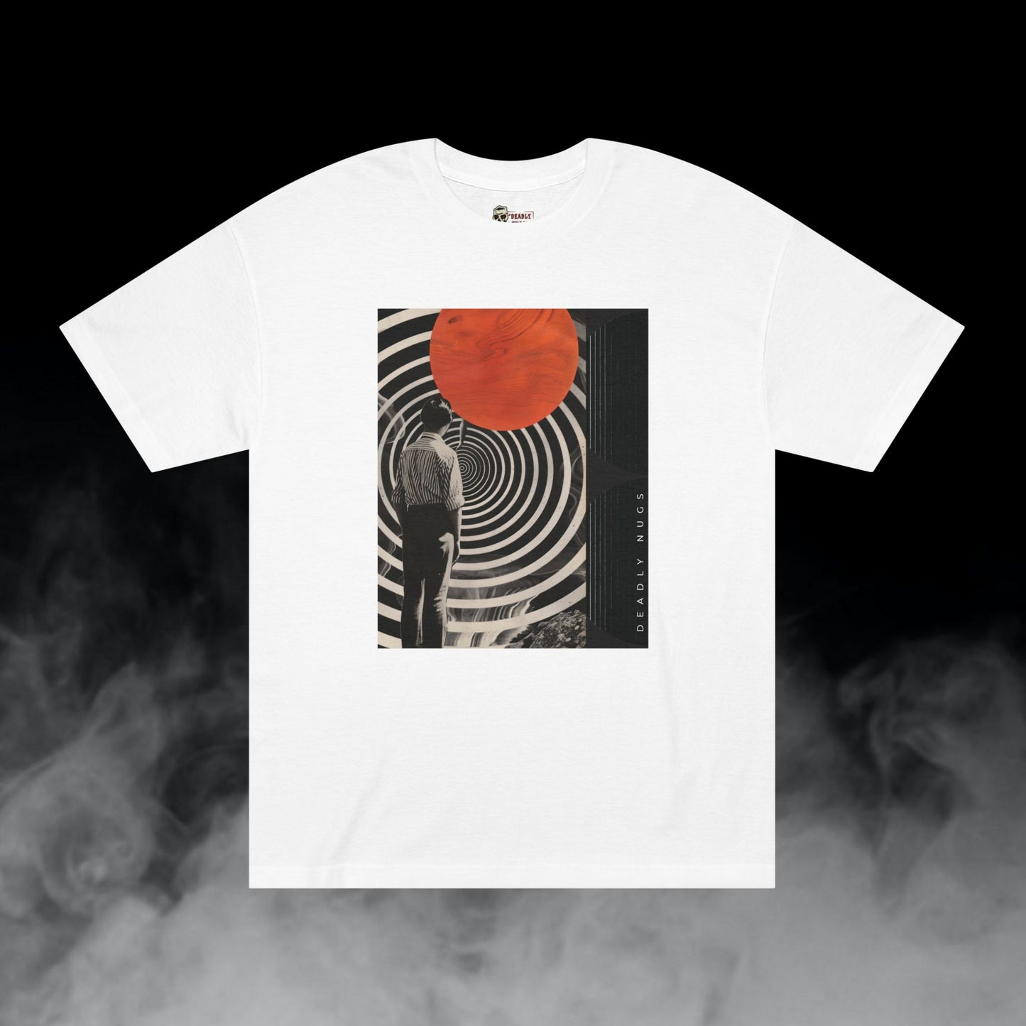Spun / Psychedelic Spiral Vintage Figure Graphic Tee / Surreal Retro-Futurist Hazy Art / 420 Underground Stoner Streetwear / DEADLY NUGS
