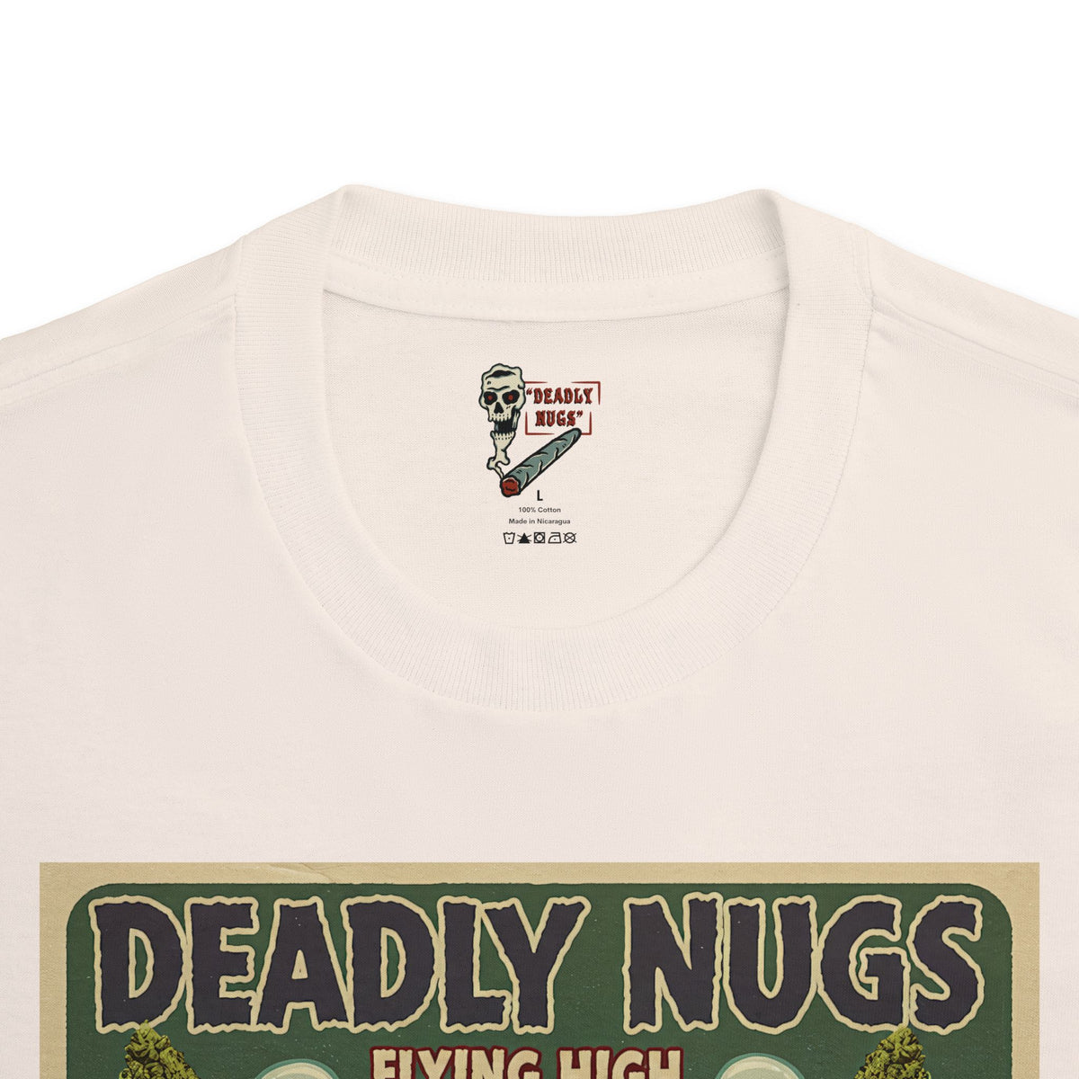 Flying High / Lo-Fi Pulp Horror Comic Art Tee / 420 Underground Stoner Culture / DEADLY NUGS
