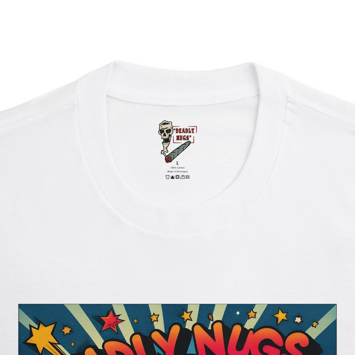 Deadly Pop Art / Premium Unisex Graphic Tee Aesthetic Print Skull Streetwear / DEADLY NUGS