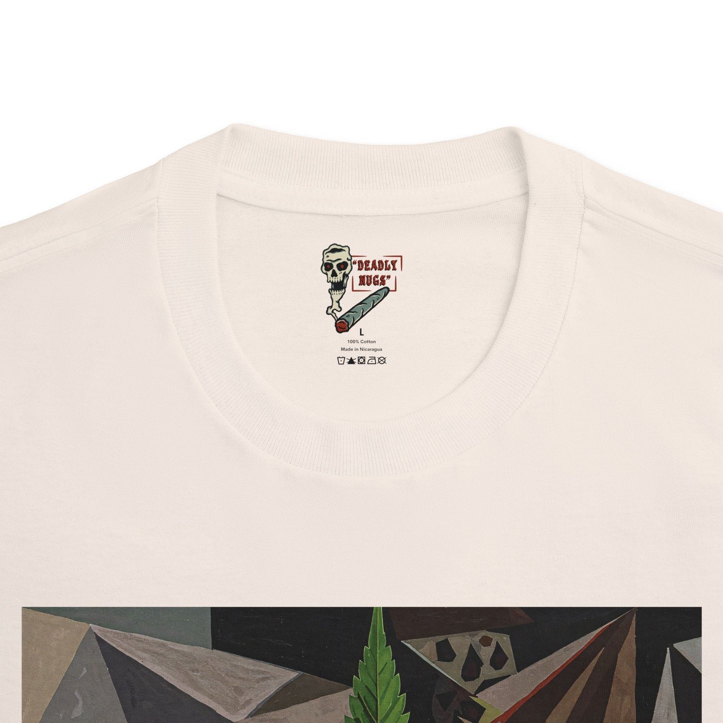 Plant Revelation / Skulls Cannabis Leaves Graphic Tee / Abstract Cubism Art Picasso Painting / 420 Underground Stoner Streetwear / DEADLY NUGS