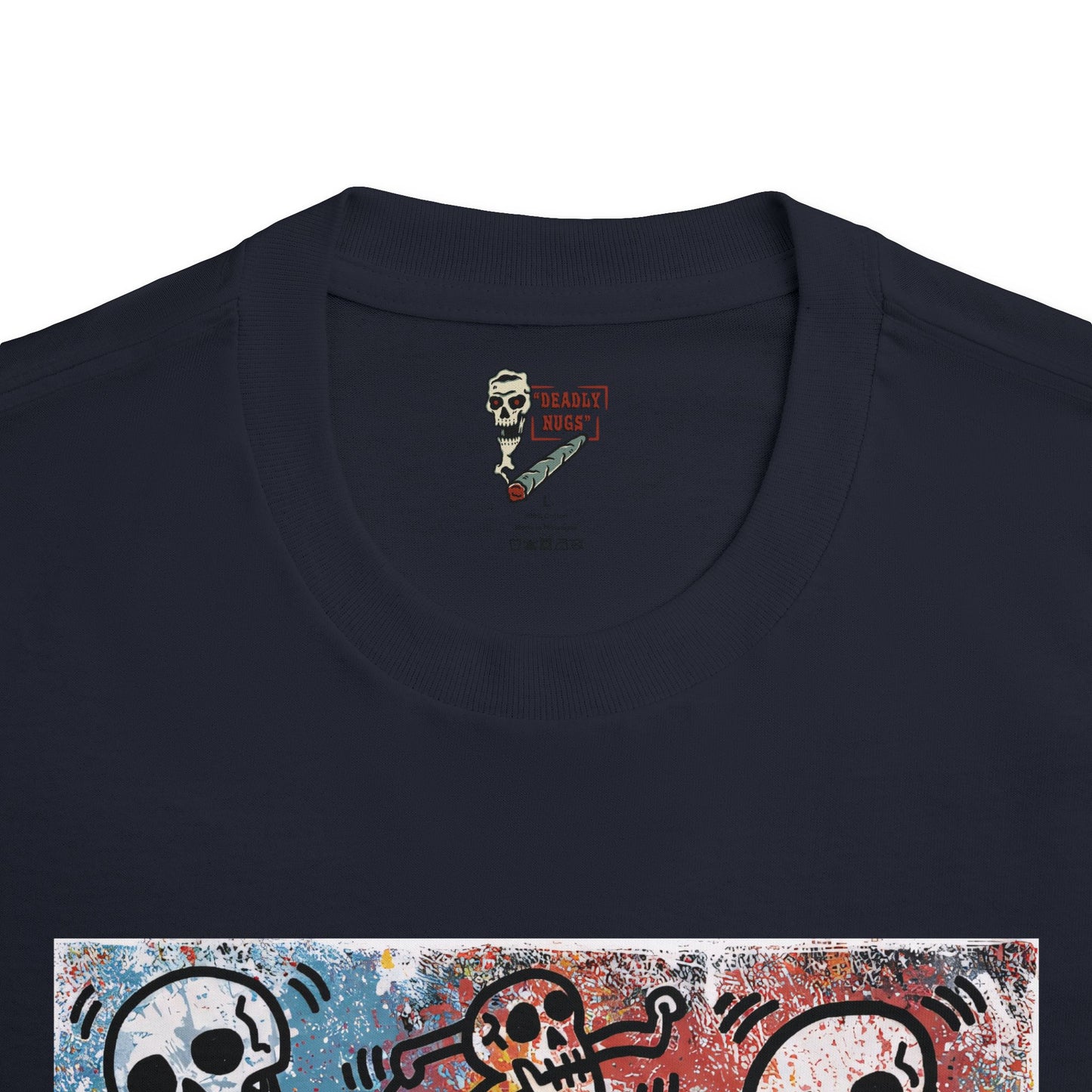 Distortion Waves / Premium Unisex Graphic Tee Aesthetic Print Skull Art Streetwear / DEADLY NUGS