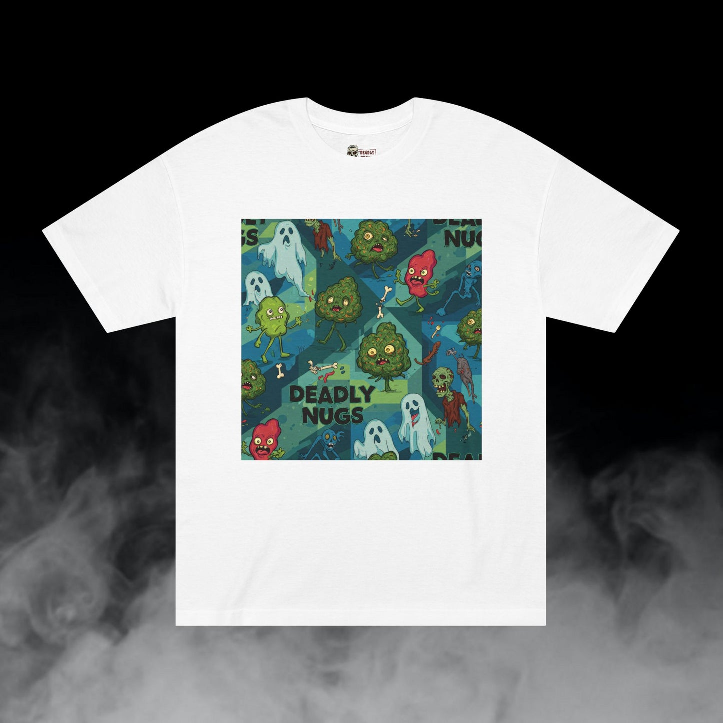 Four20 Resurrection / Bud Characters Ghosts Zombies Graphic Tee / Gritty Obscure Horror Cartoon Pop Art / 420 Underground Stoner Streetwear / DEADLY NUGS