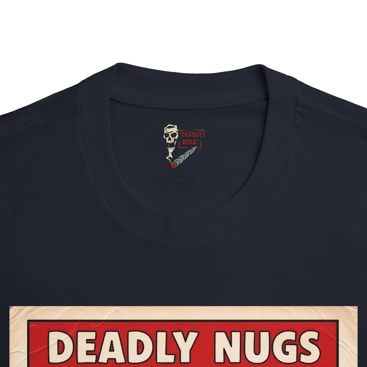 Quarantine Harvest / Man Smokes Bio-Hazard Buds Graphic Tee / Vintage Atomic Pop Art Comic Style / 420 Underground Stoner Culture / DEADLY NUGS