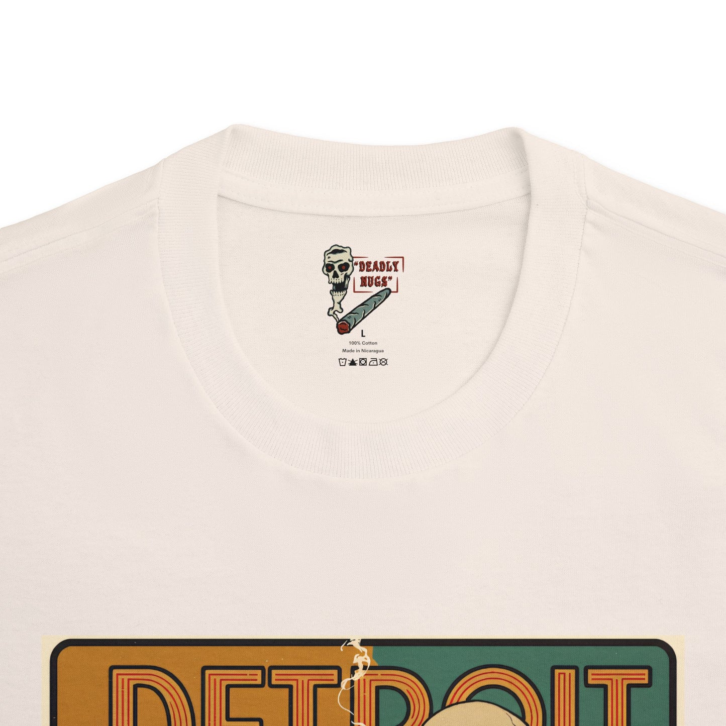 Detroit Mob / Premium Unisex Graphic Tee Aesthetic Print Skeleton 420 Streetwear / DEADLY NUGS
