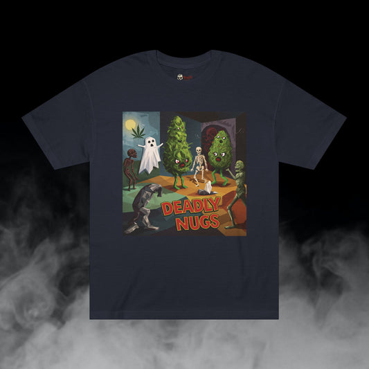 Bloom Doom / Bud Characters Ghost Skeleton Zombie Graphic Tee / Obscure Surreal Horror Art Picasso Style / 420 Underground Stoner Streetwear / DEADLY NUGS