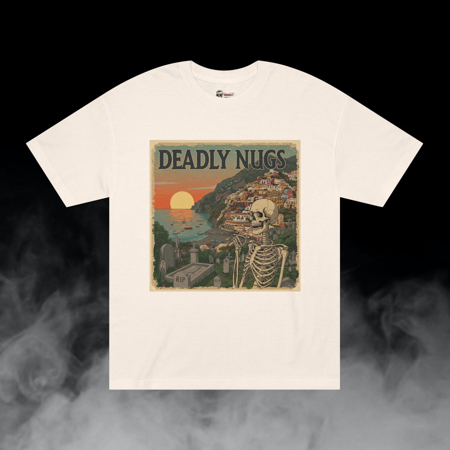 Deadly Nugs, Amalfi High T-Shirt, Premium, Unisex, Graphic T-Shirt, Cream