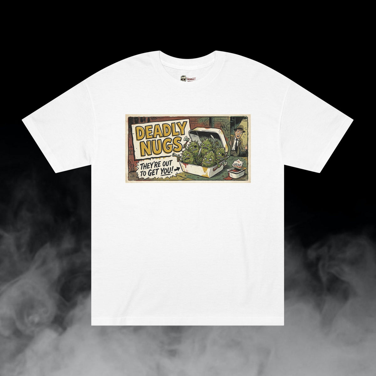Deadly Nugs, Attack of the 6-Piece! T-Shirt, Premium, Unisex, Graphic T-Shirt, White, Front